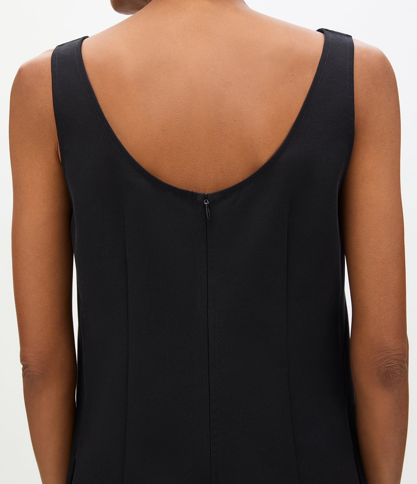 Another Tomorrow Double Face Sheath Dress in Black – Cotton Women's Dress