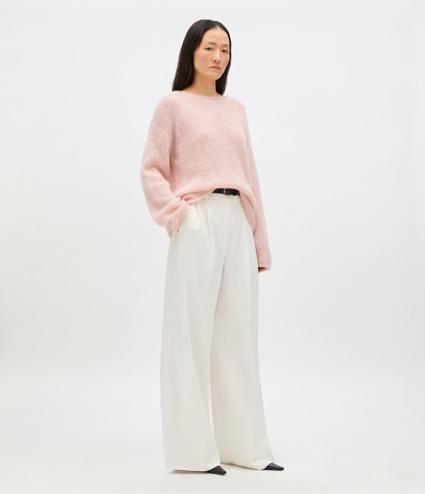 Draped Knit Sweater | Quartz