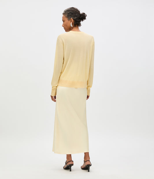 Another Tomorrow Featherweight Crew in Butter – Wool