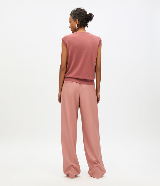 Another Tomorrow Featherweight Shell in Earth – Wool Women's Top