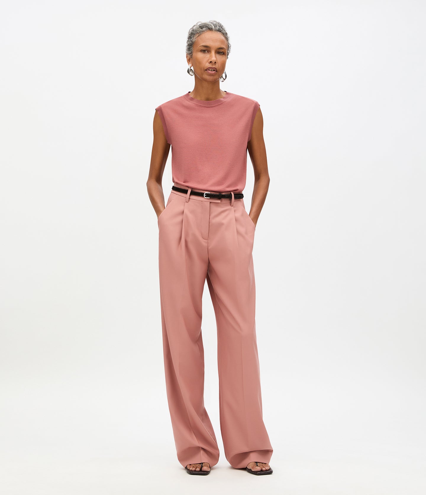 Another Tomorrow Featherweight Shell in Earth – Wool Women's Top