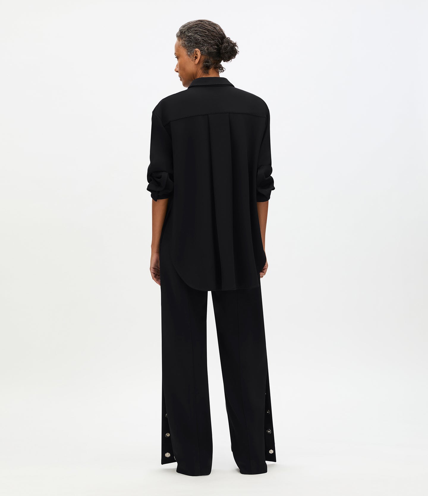 Fluid Jersey Blouse | Black