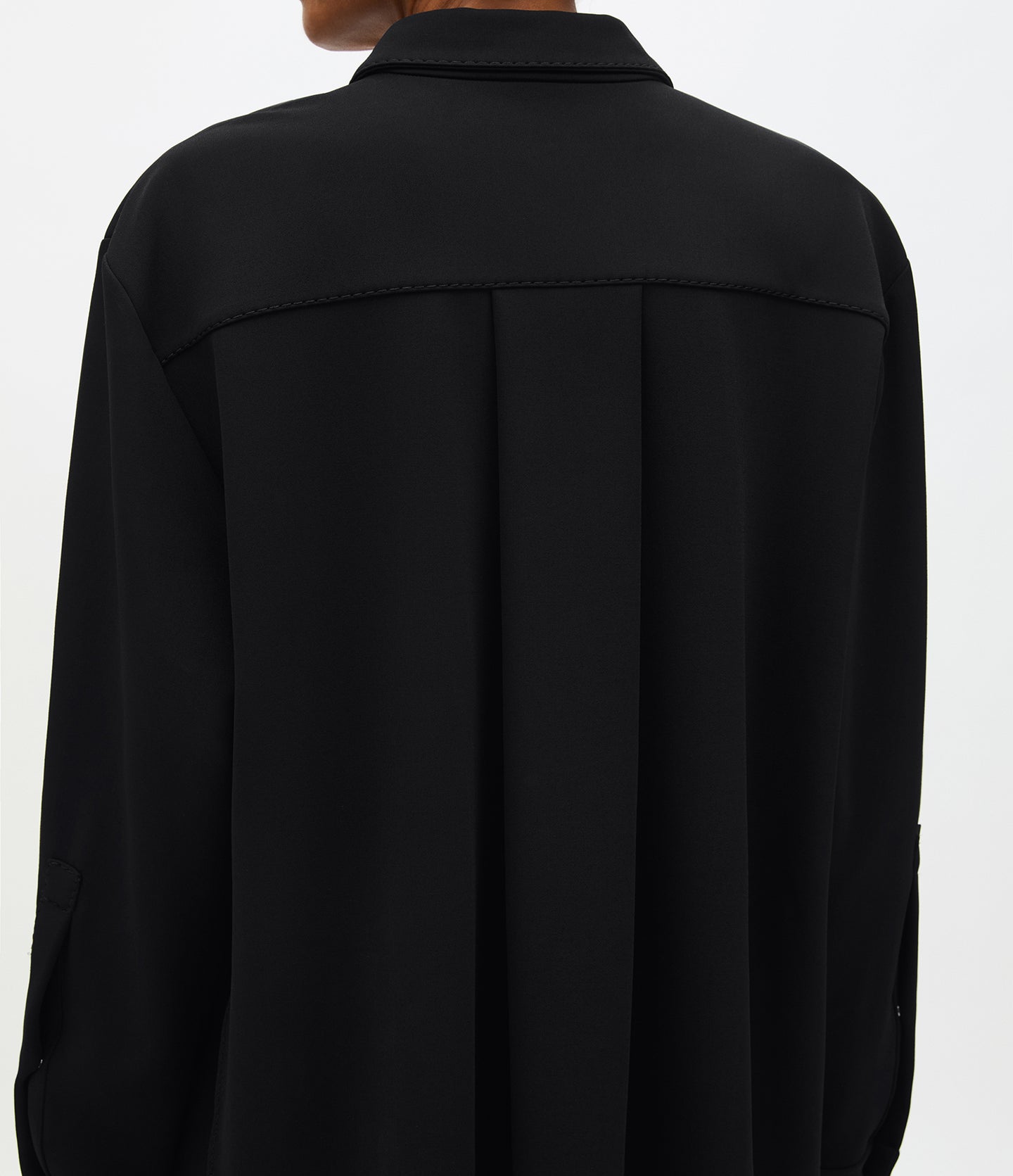 Fluid Jersey Blouse | Black