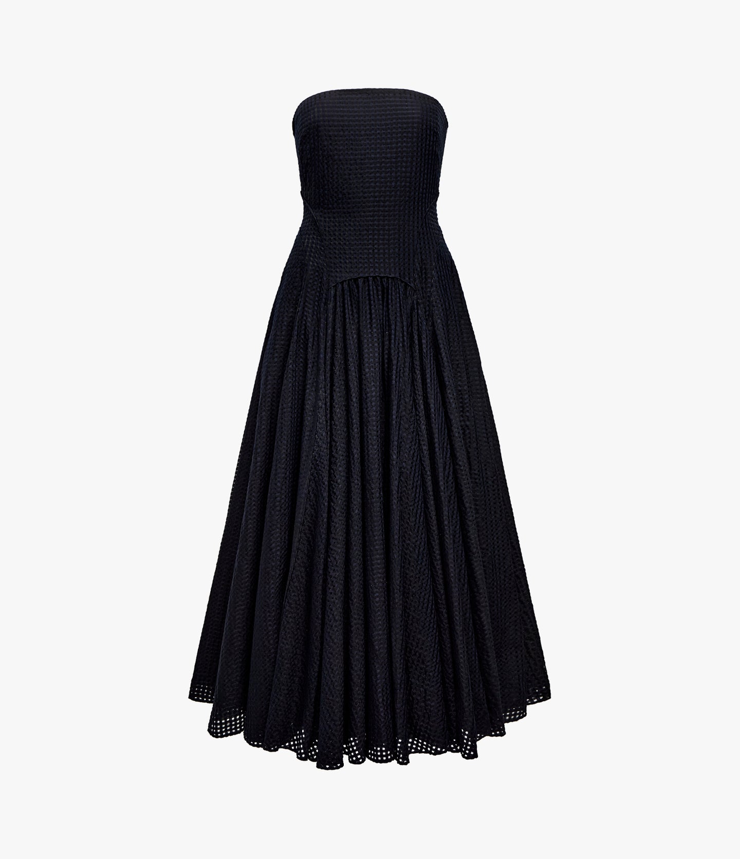 Full Skirt Gingham Dress | Black