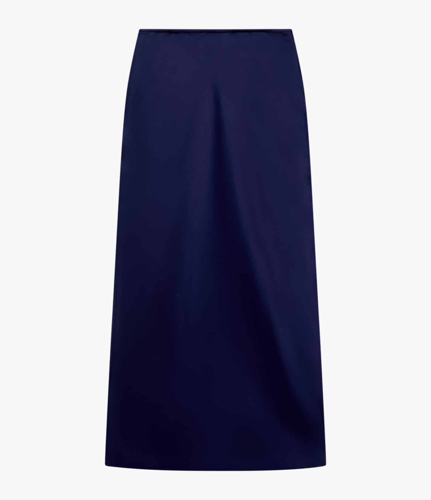Another Tomorrow Satin Skirt in Indigo – Satin Women's Skirt