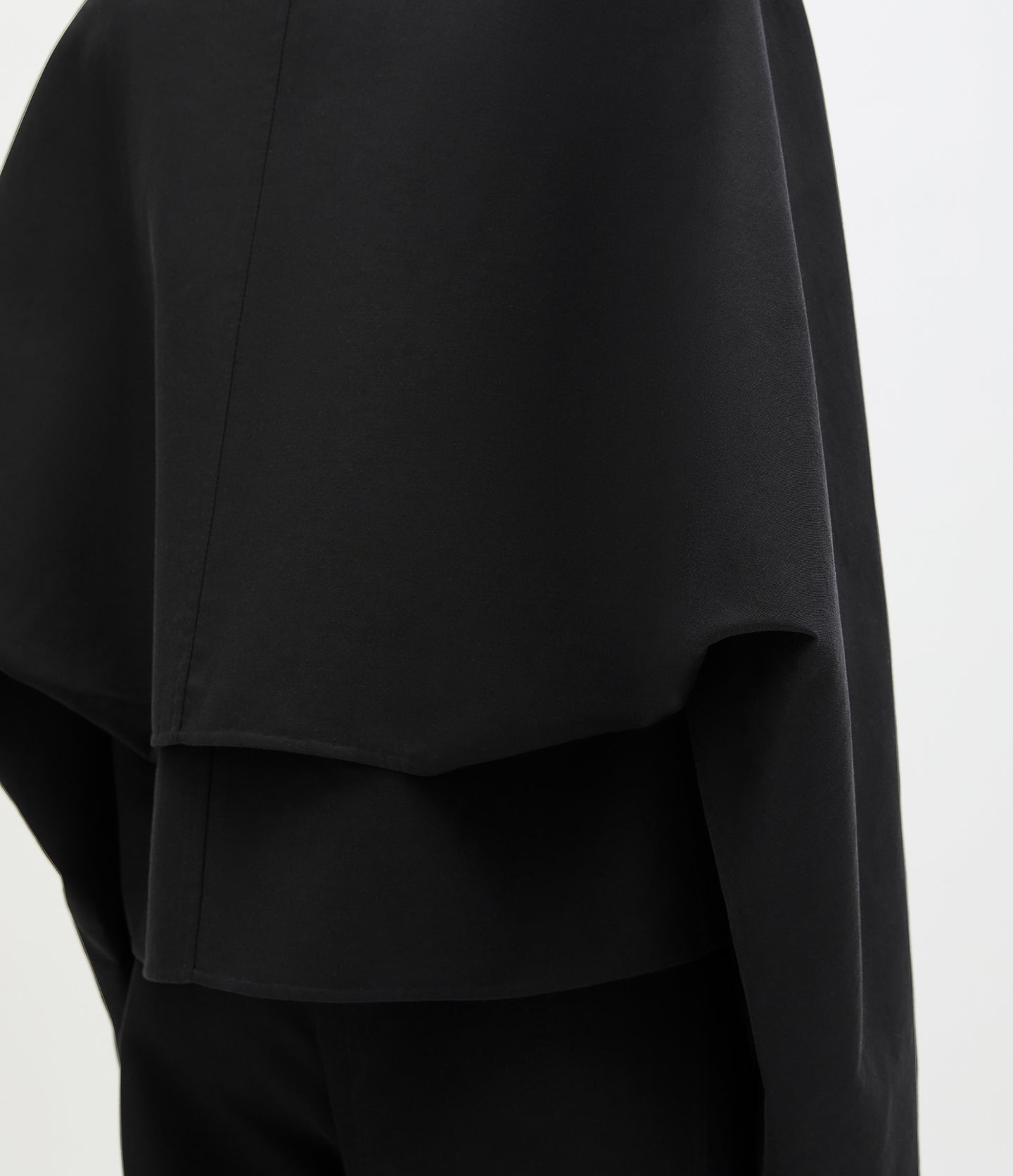 Another Tomorrow Short Mac Blouson in Black – Cotton Women's Outerwear