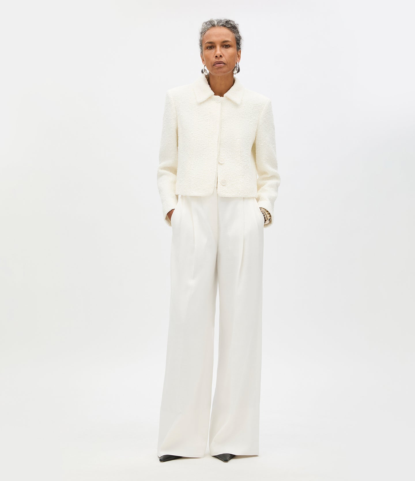 Short Tweed Jacket | Cream