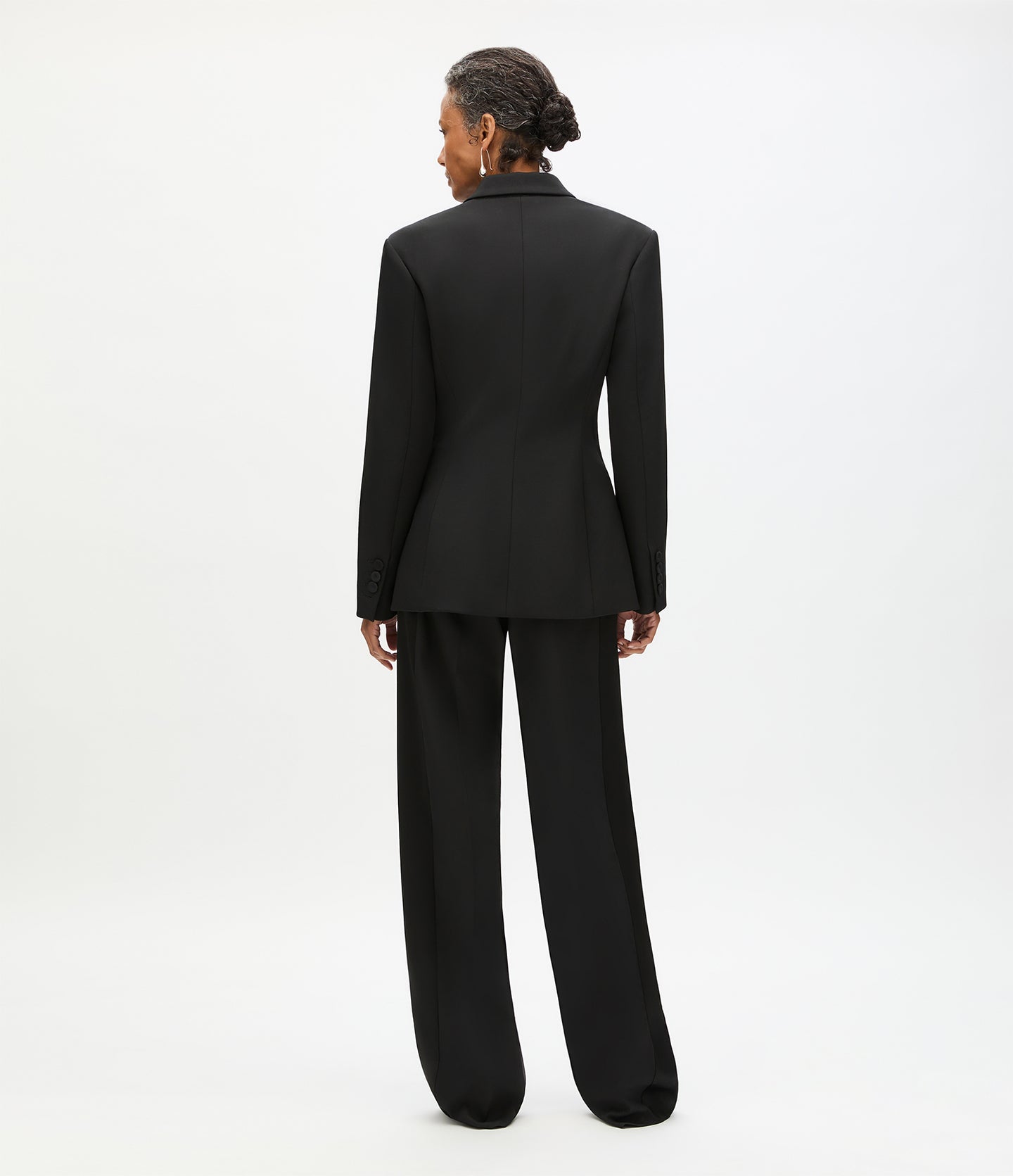 Another Tomorrow Tuxedo Suit Jacket in Black – Wool Women's Jacket