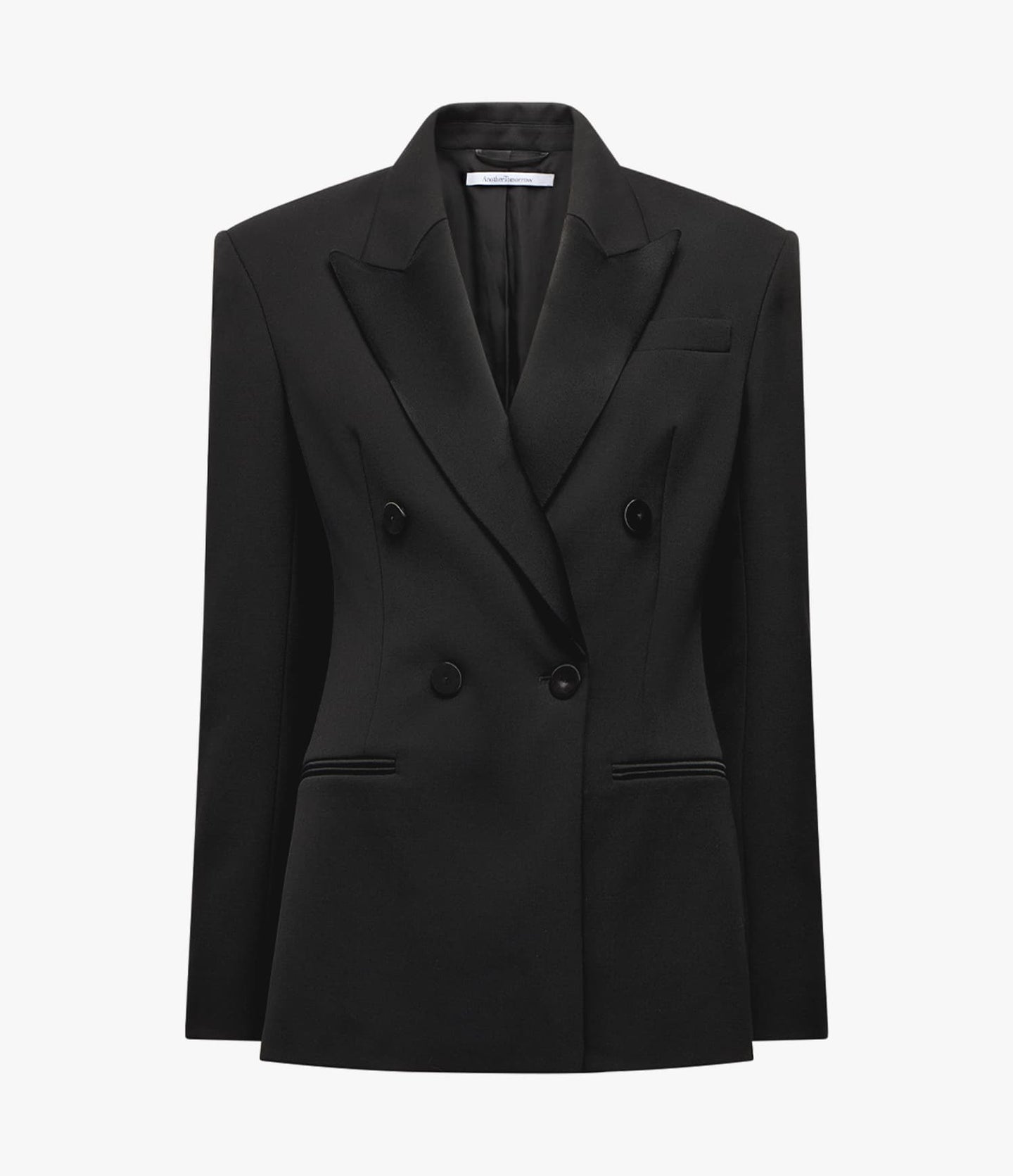 Another Tomorrow Tuxedo Suit Jacket in Black – Wool Women's Jacket
