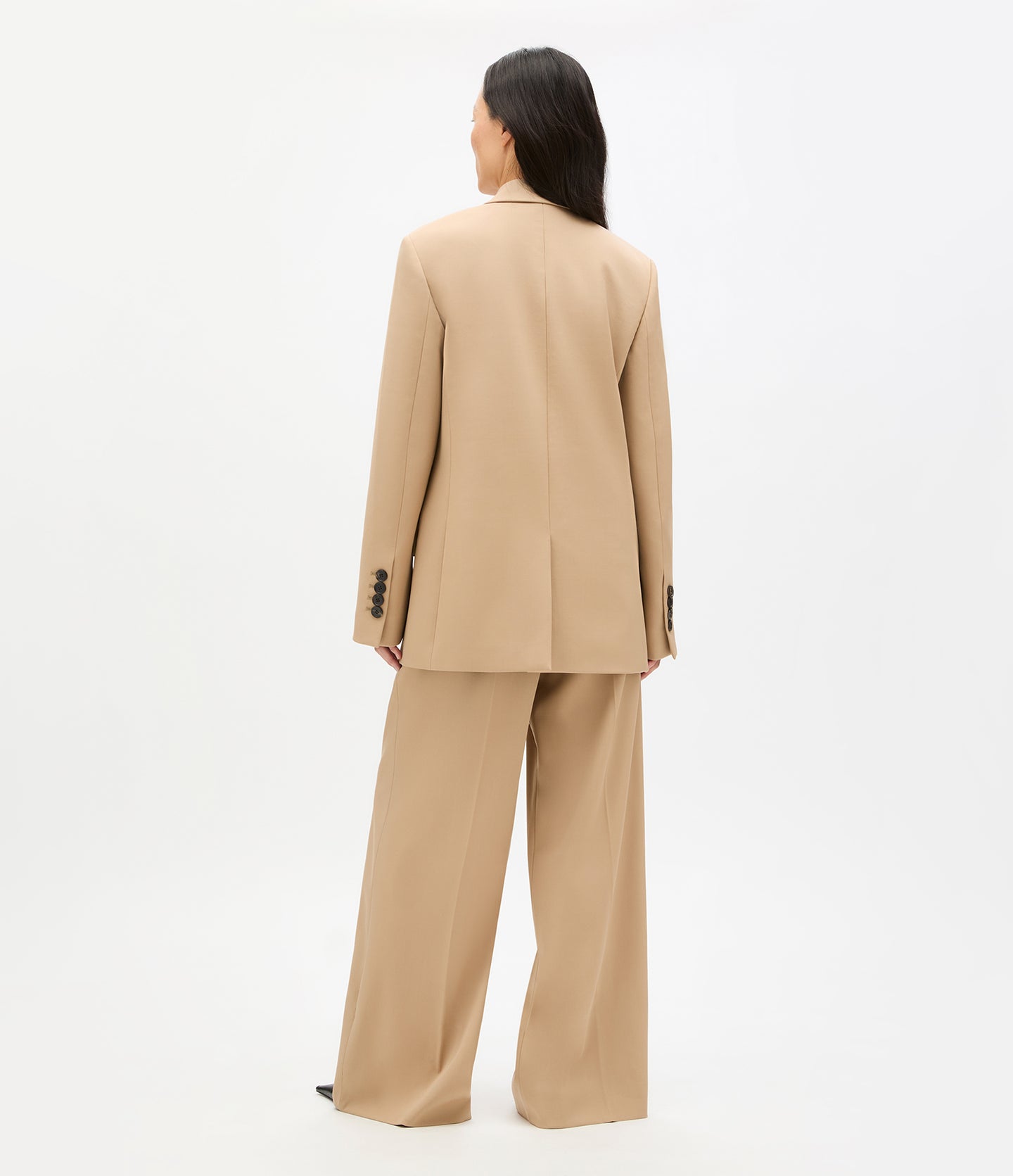 Another Tomorrow Wool Tailored Jacket in Camel – Wool Women's Jacket