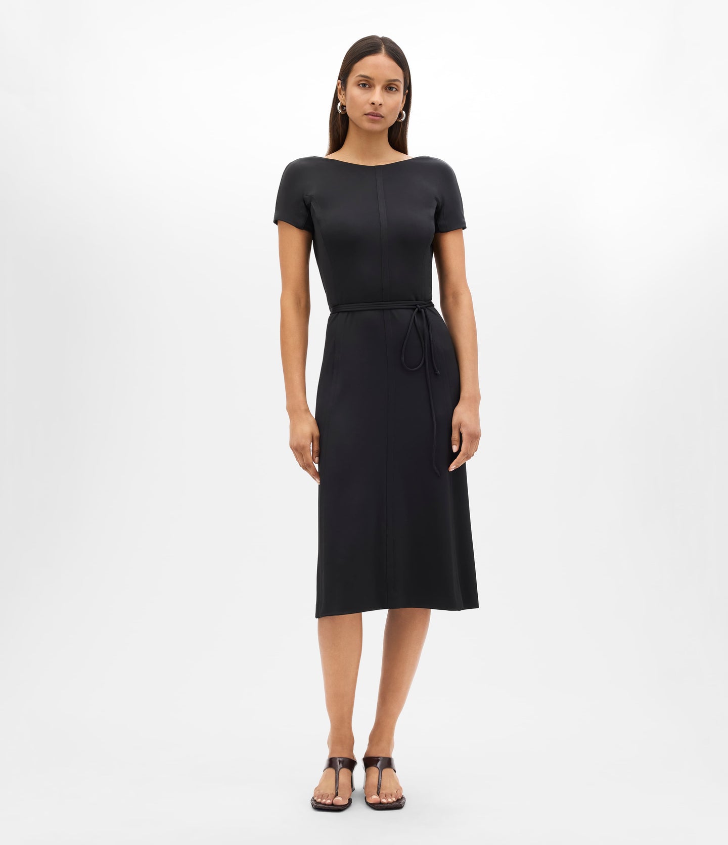 Fluid Wrap Dress | Black