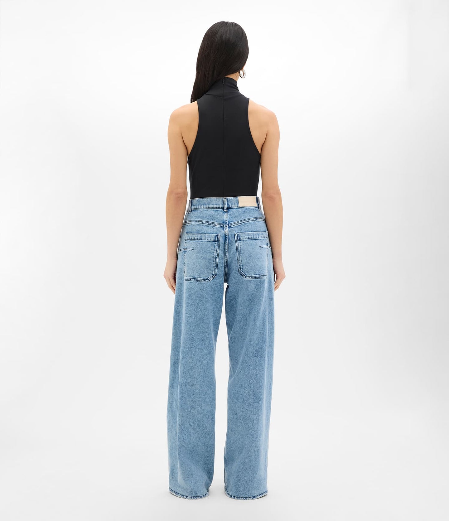 Another Tomorrow Carpenter Denim Pant in Light Blue Wash – Denim Women's Trousers