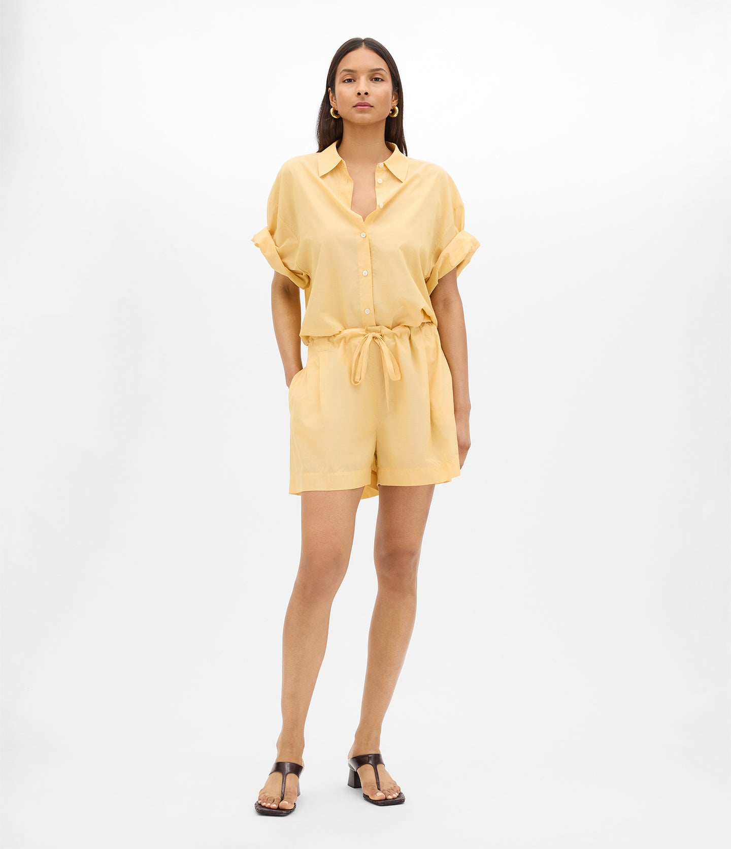 Voile Drawcord Short | Mimosa