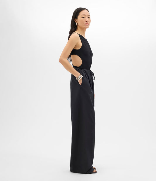 Another Tomorrow Cutout Tank in Black – Viscose Women's Top