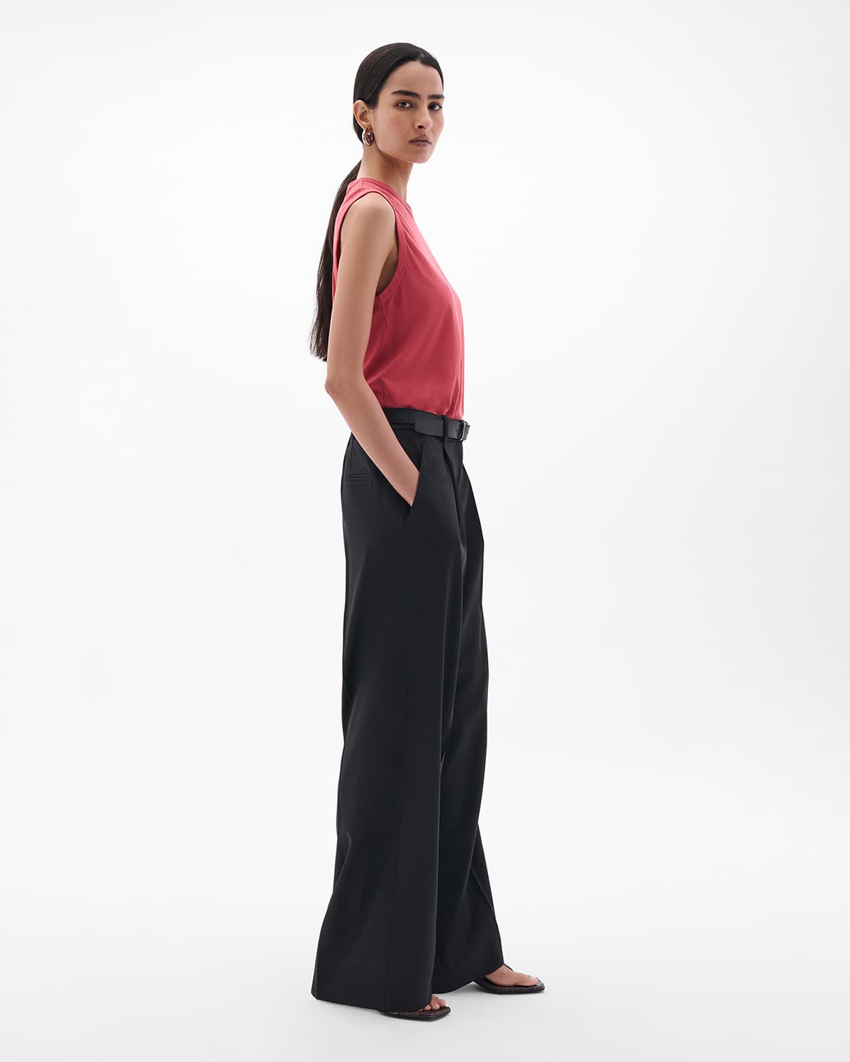 Sleeveless Tee | Rhubarb