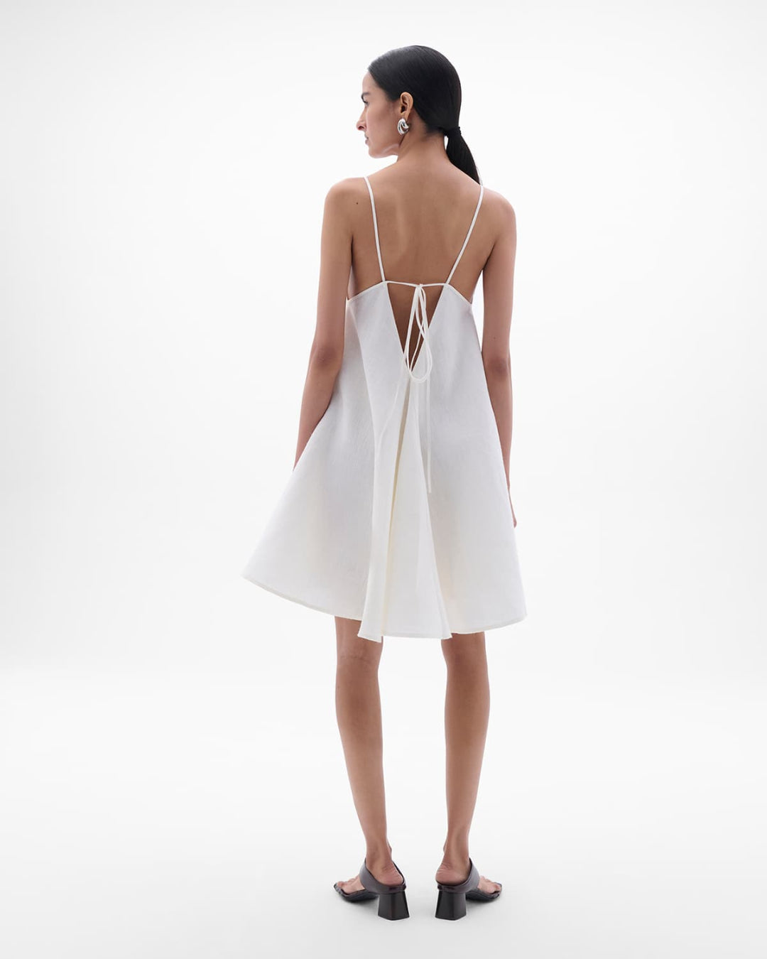 Another Tomorrow Flare Sun Dress in White – Hemp Women's Dress