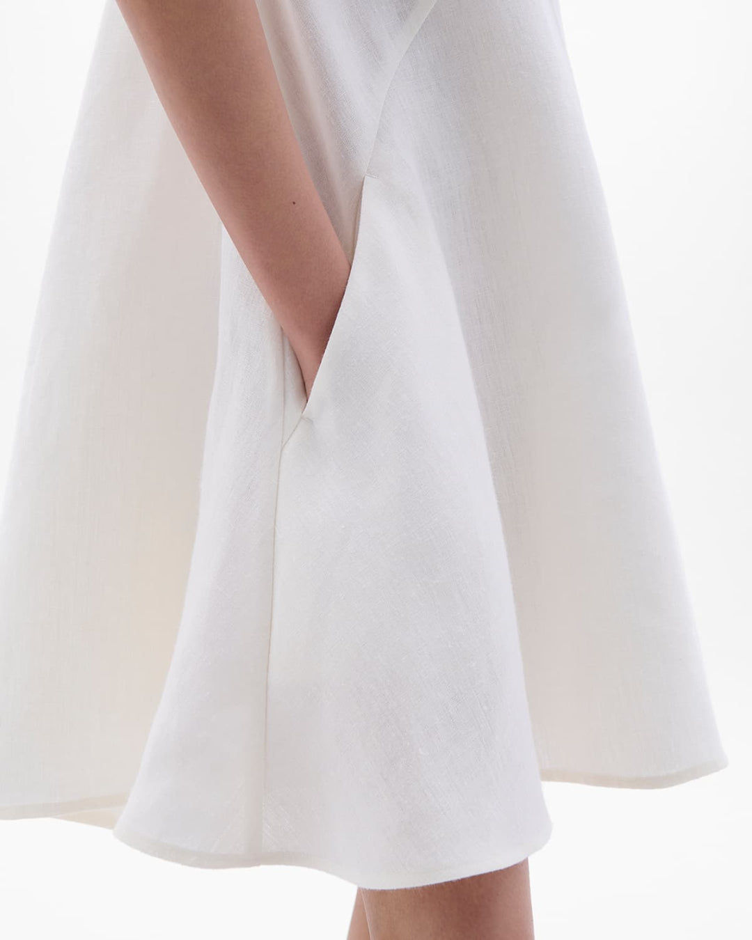 Another Tomorrow Flare Sun Dress in White – Hemp Women's Dress