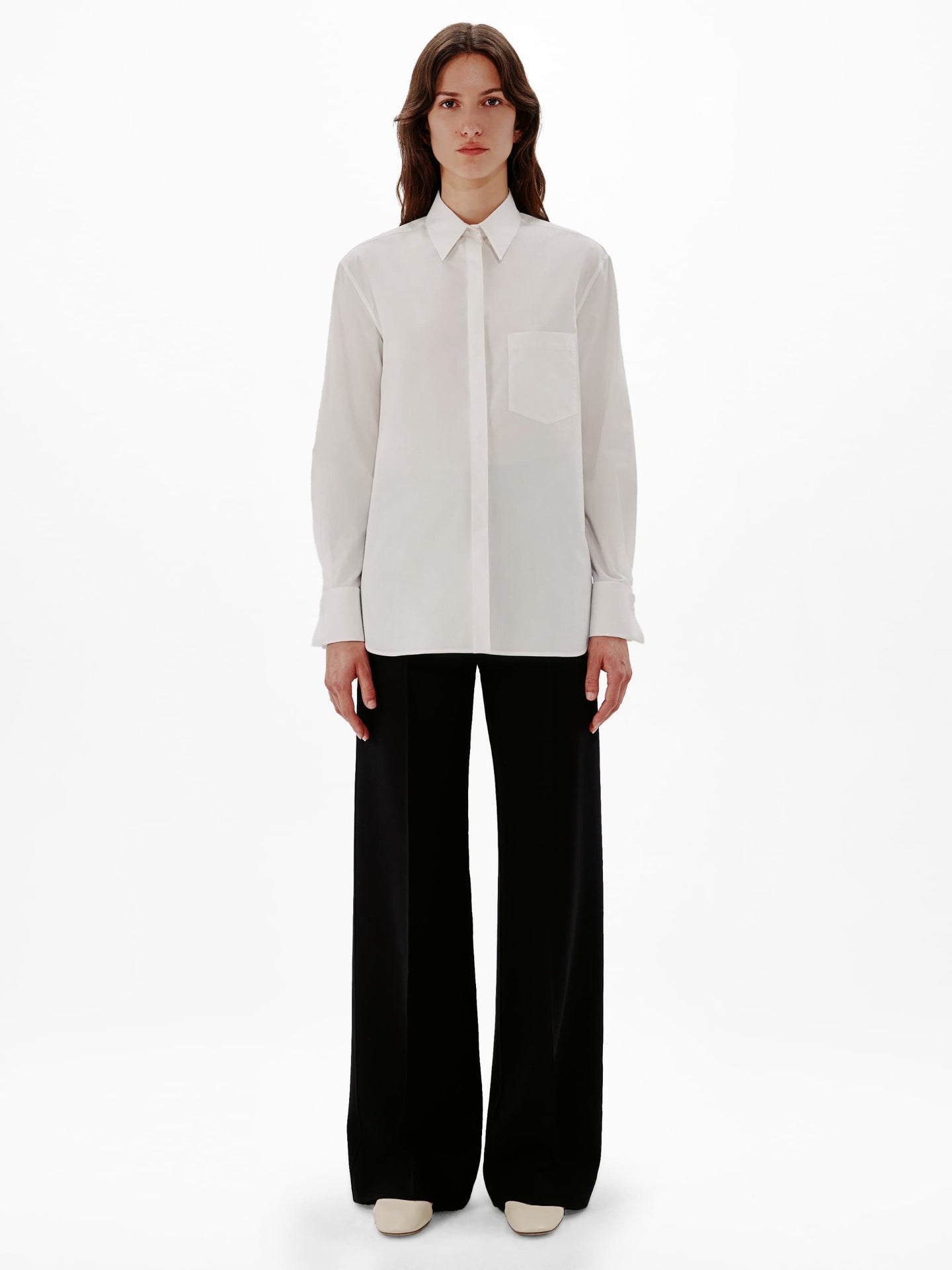 Another Tomorrow Men’s Shirt in White – Cotton Women's Top