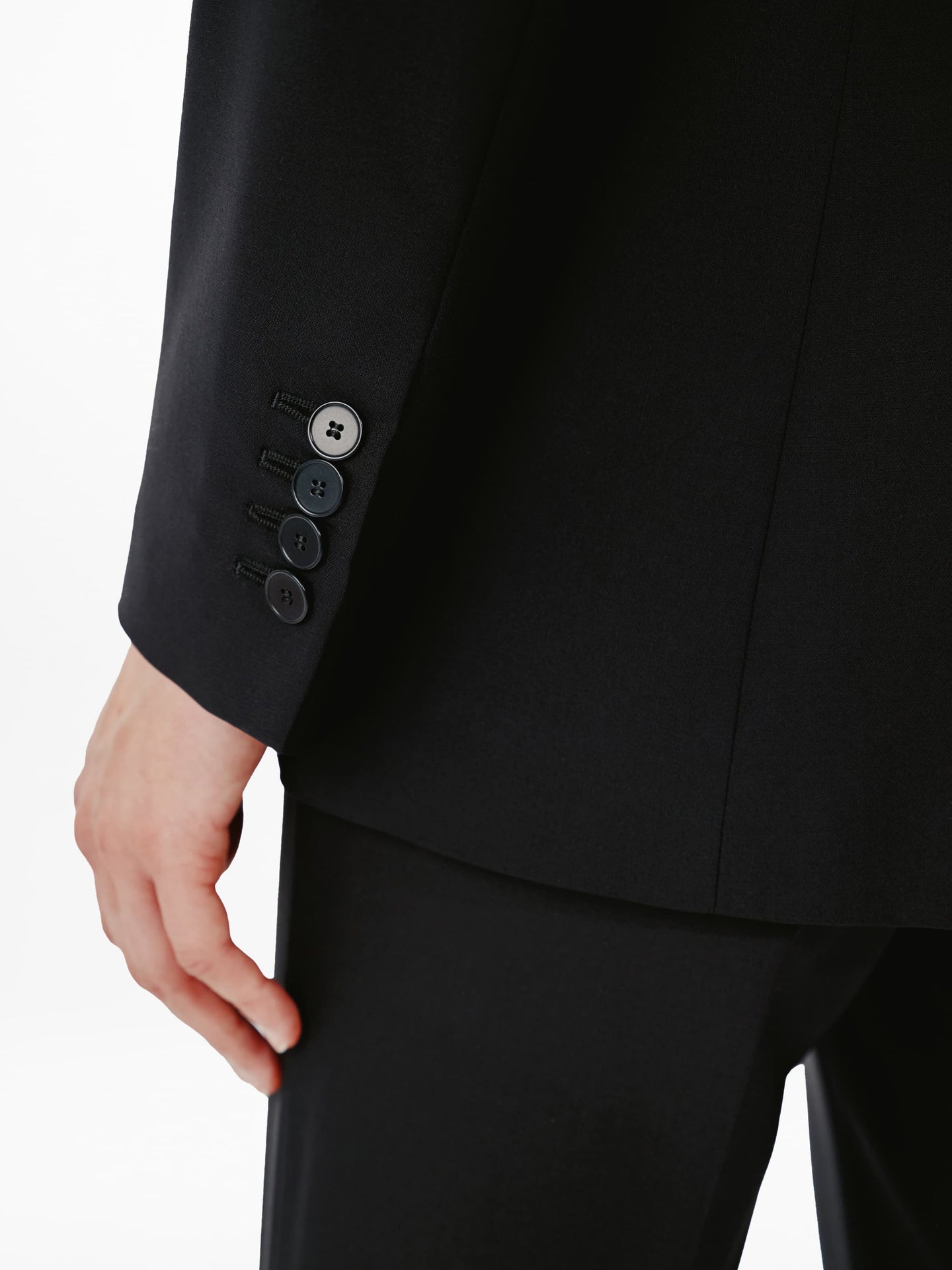 Another Tomorrow Single Button Jacket in Black – Wool Women's Jacket