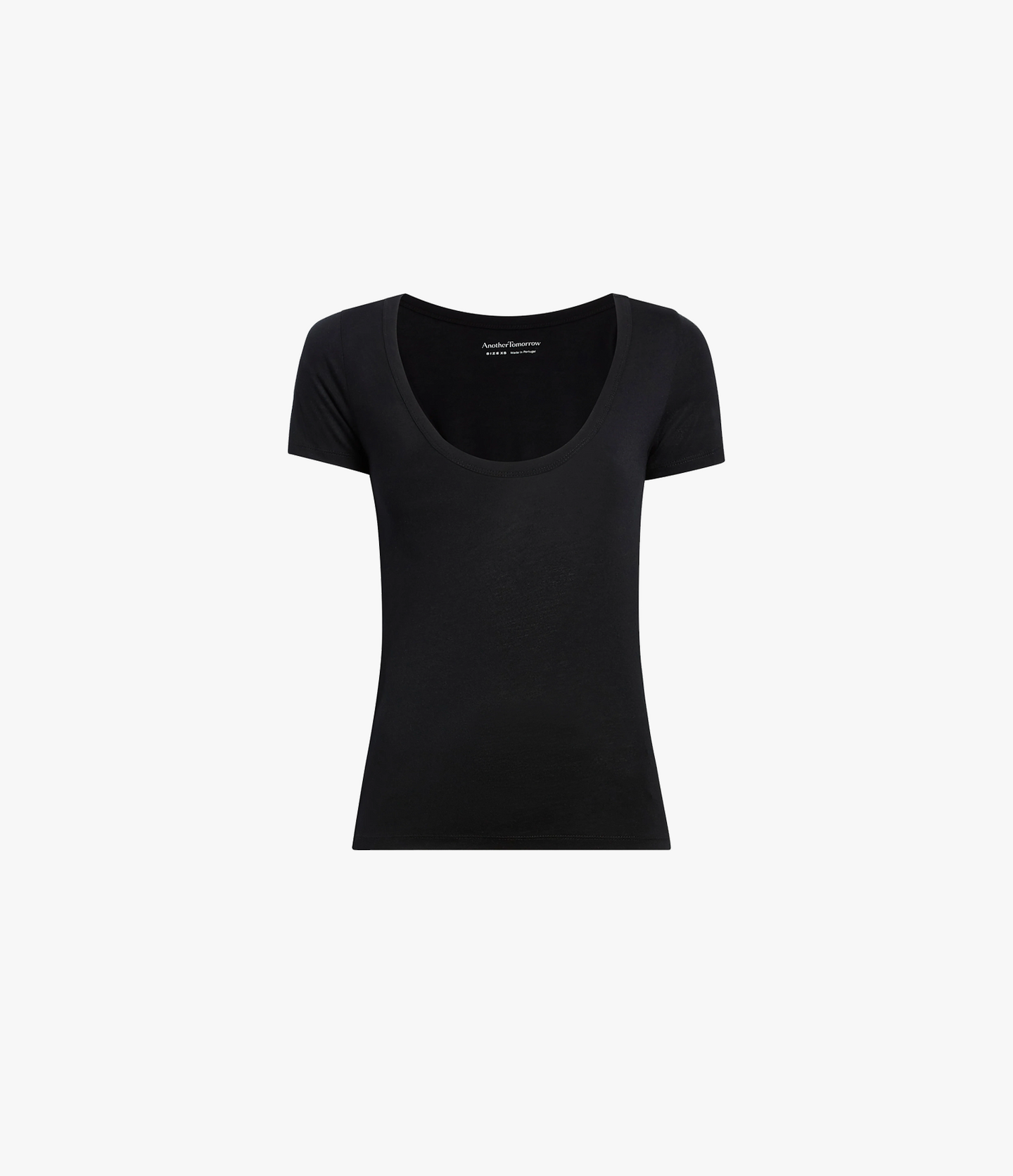 Another Tomorrow Ballet Scoop Tee in Black – Jersey Women's Top