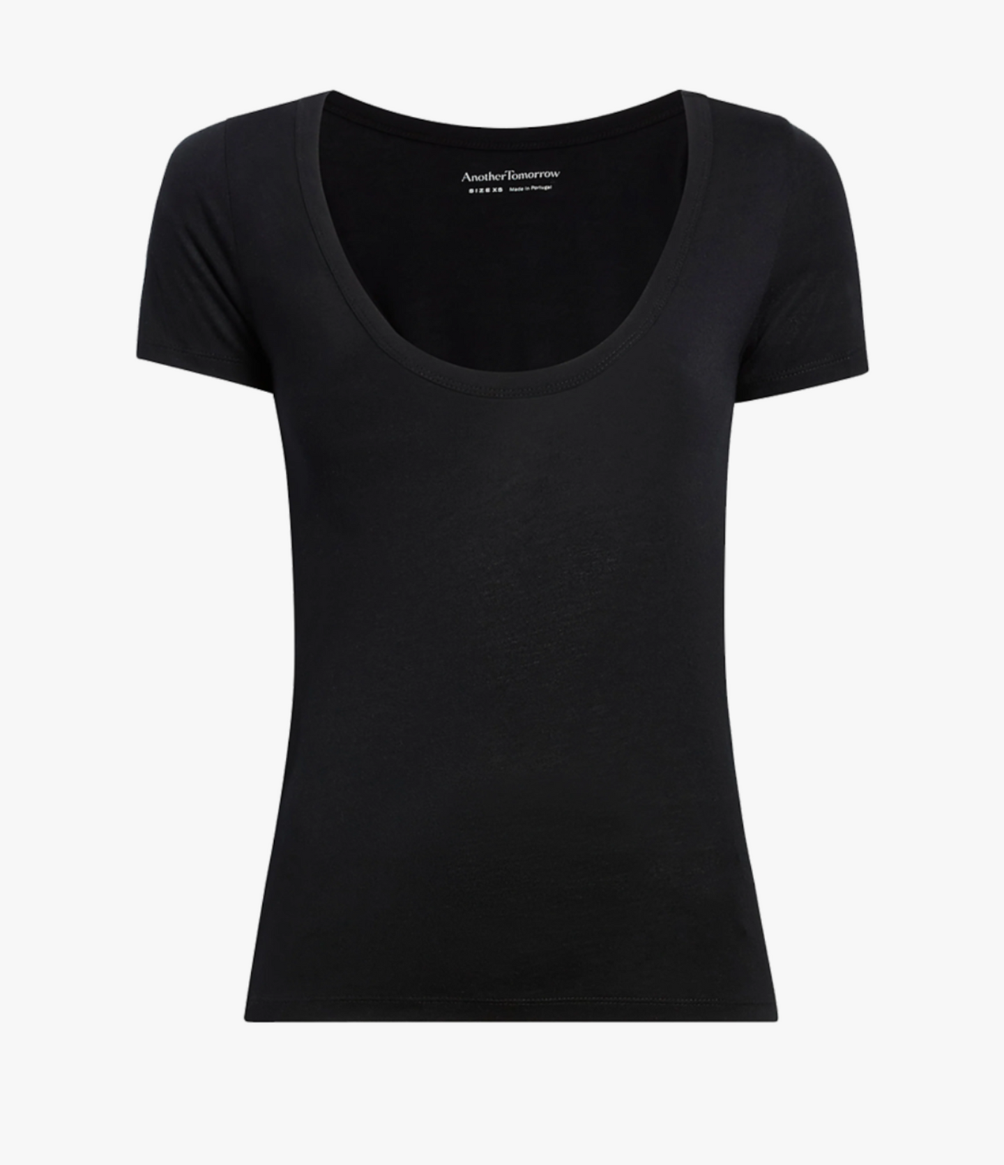 Another Tomorrow Ballet Scoop Tee in Black – Jersey Women's Top
