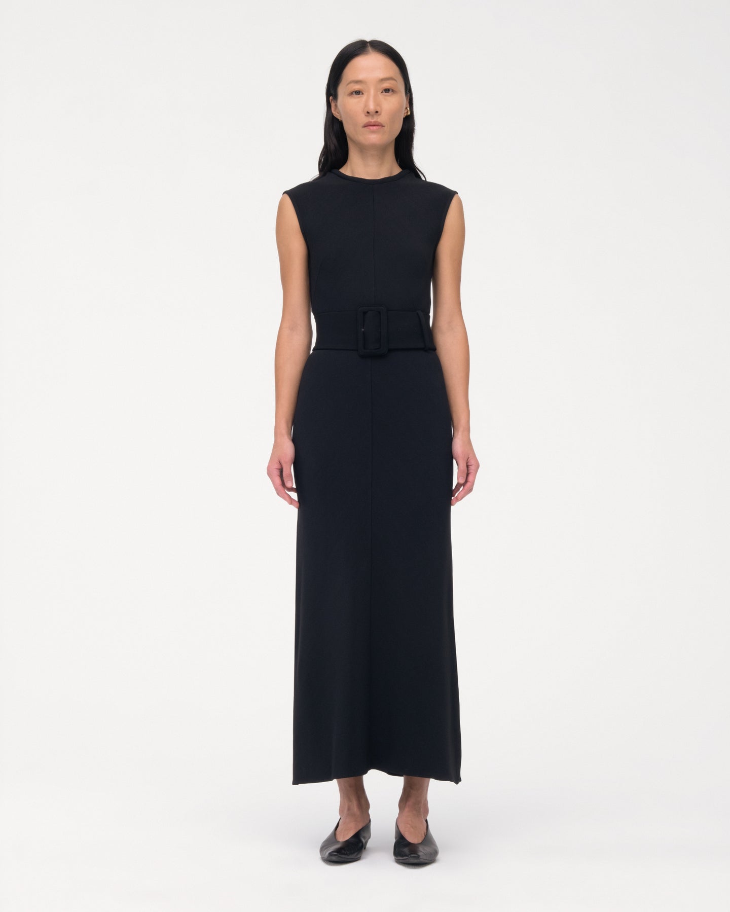 Bias Belted Dress - Resale | Black in black