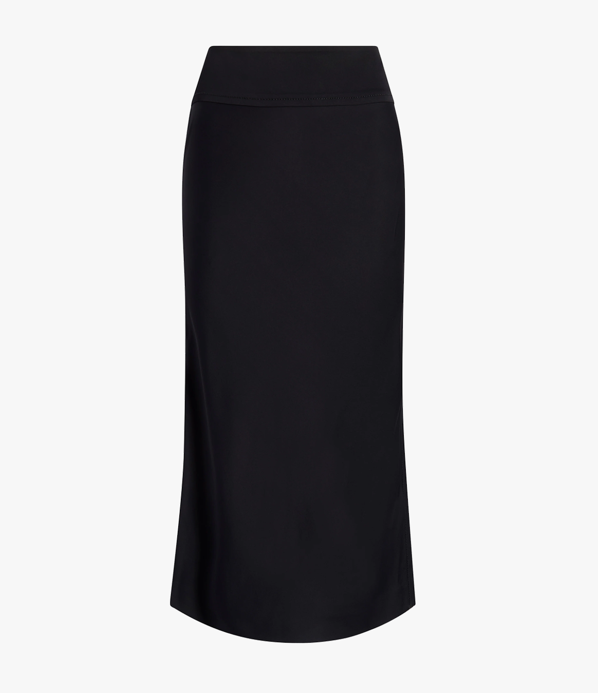 Another Tomorrow Bias Slip Skirt in Black – Viscose Women's Skirt
