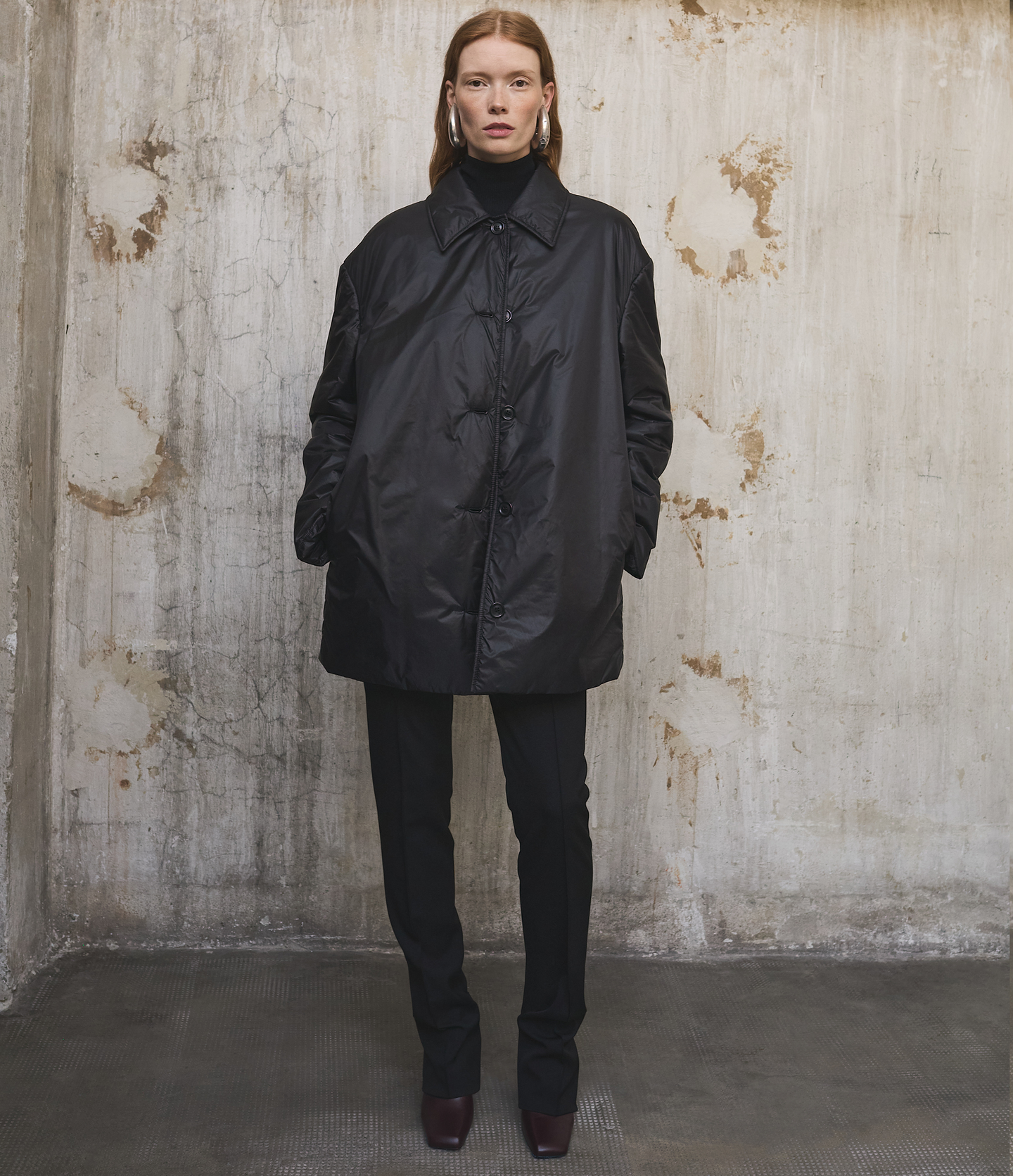 Padded Balmacaan | Black