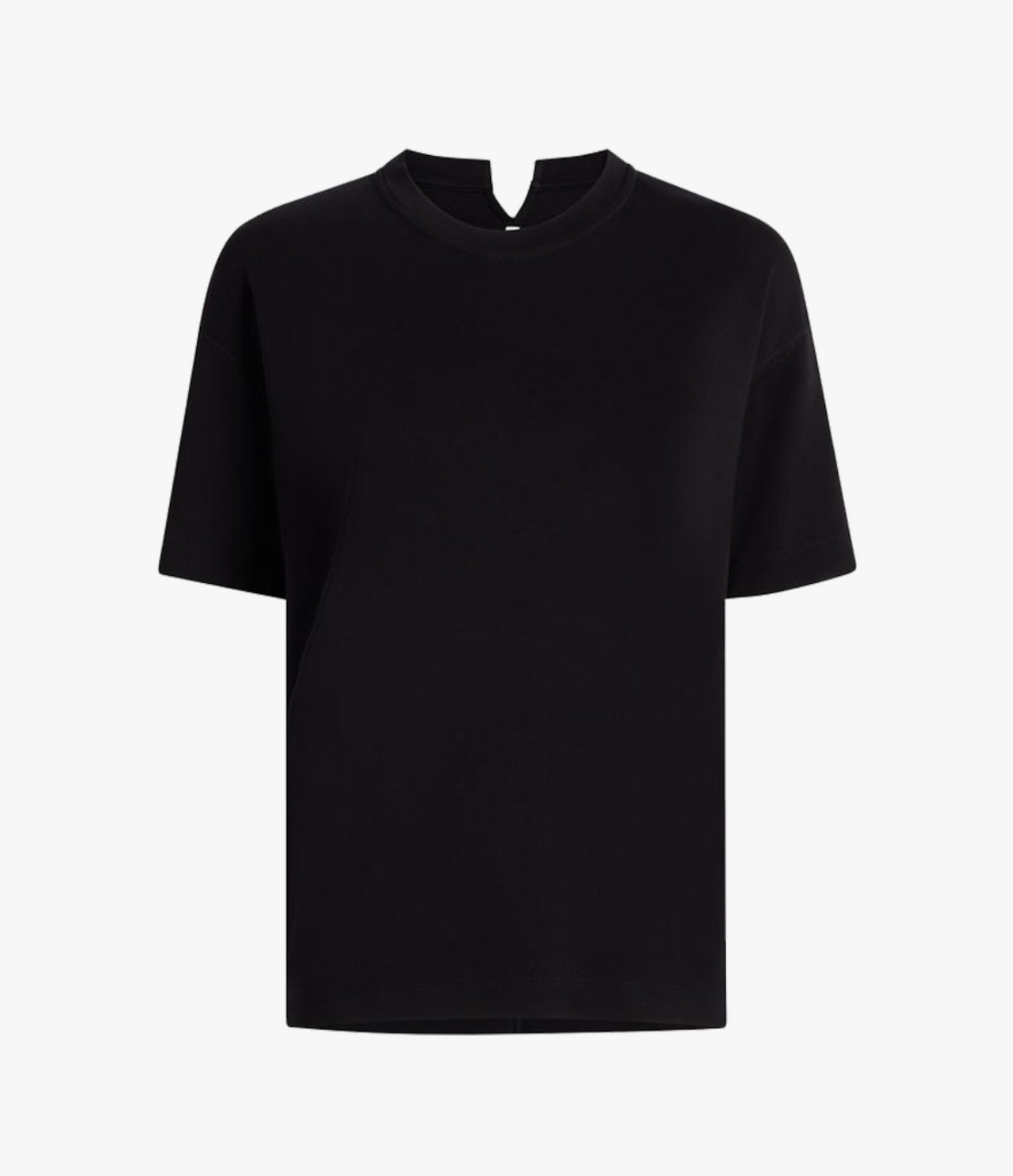 Another Tomorrow Luxe Seamed Short Sleeve in Black – Cotton Women's Trousers