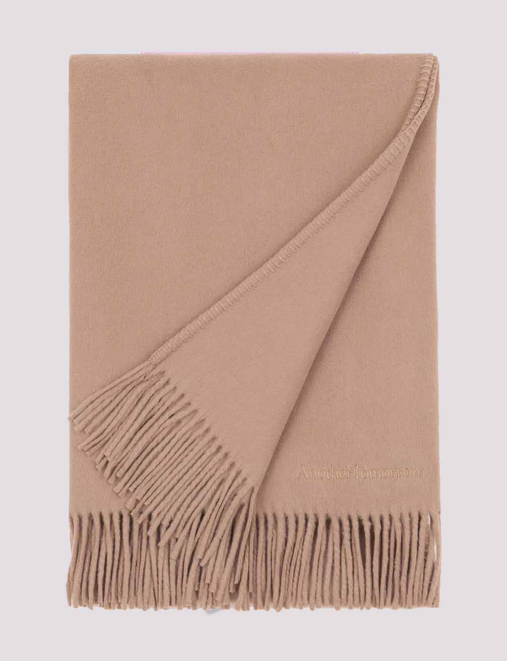 Another Tomorrow The Tasseled Blanket in Camel – Cashmere