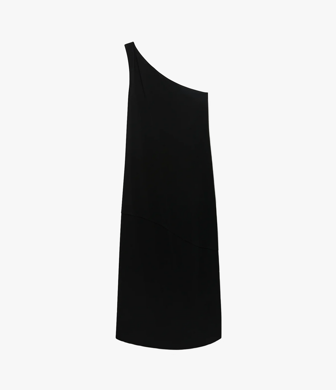 One Shoulder Bubble Sheath | Black image 8