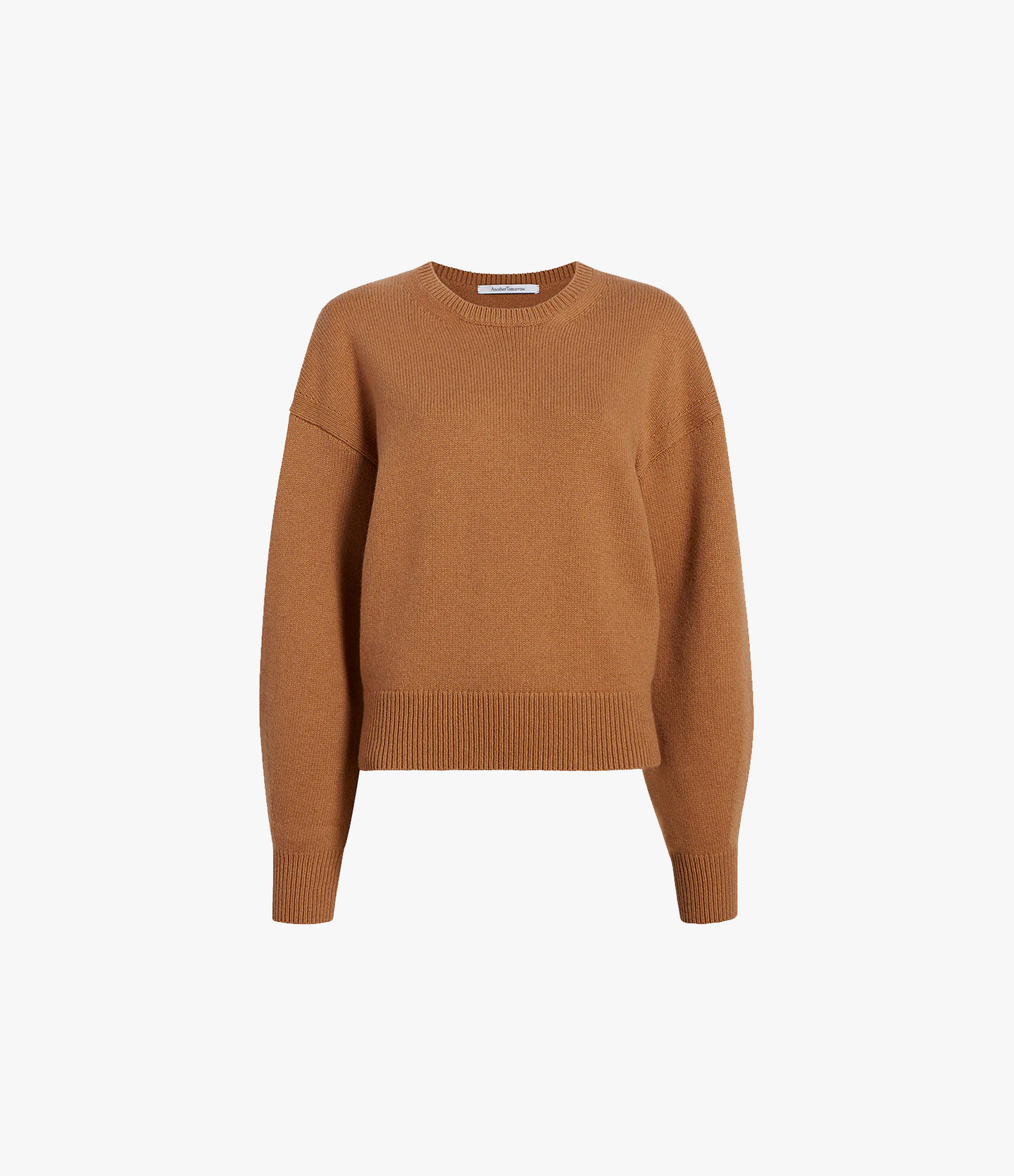 Another Tomorrow Cashmere Knit Sweatshirt in Camel – Cashmere Women's Knitwear
