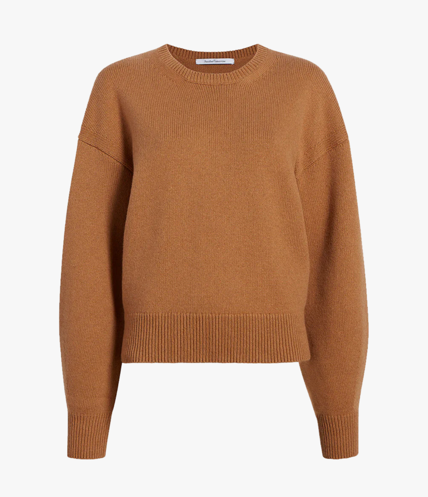 Another Tomorrow Cashmere Knit Sweatshirt in Camel – Cashmere Women's Knitwear