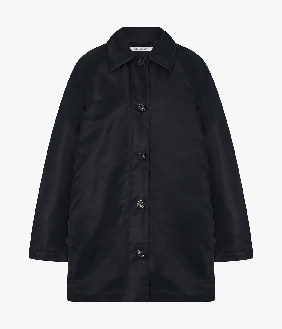 Another Tomorrow Car Coat in Black – Nylon Women's Outerwear