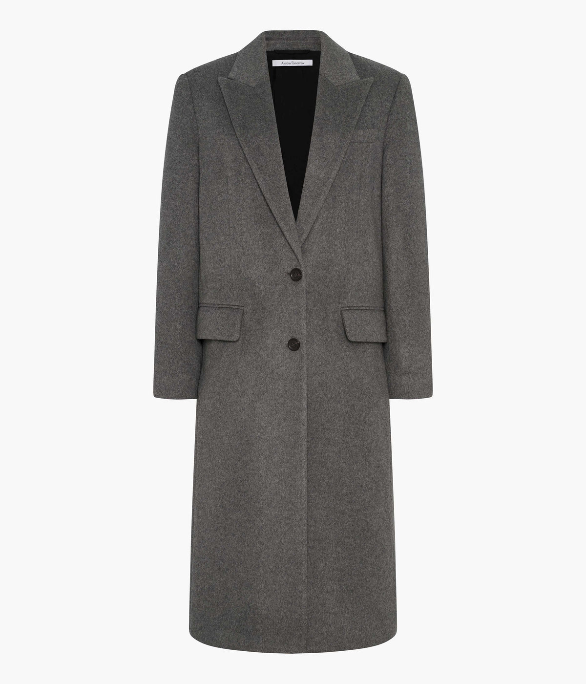 Cashmere Tailored Overcoat | Grey Melange