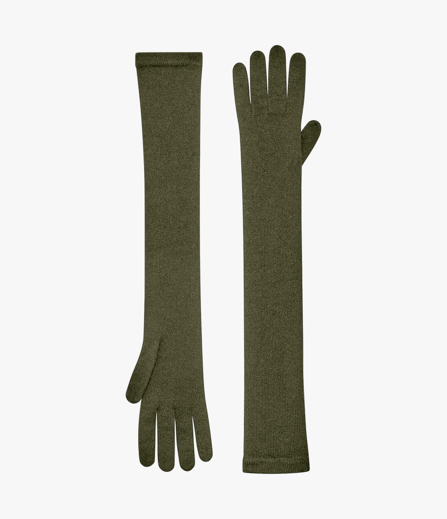 Another Tomorrow Cashmere Gloves in Moss – Cashmere