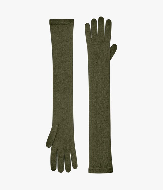 Another Tomorrow Cashmere Gloves in Moss – Cashmere