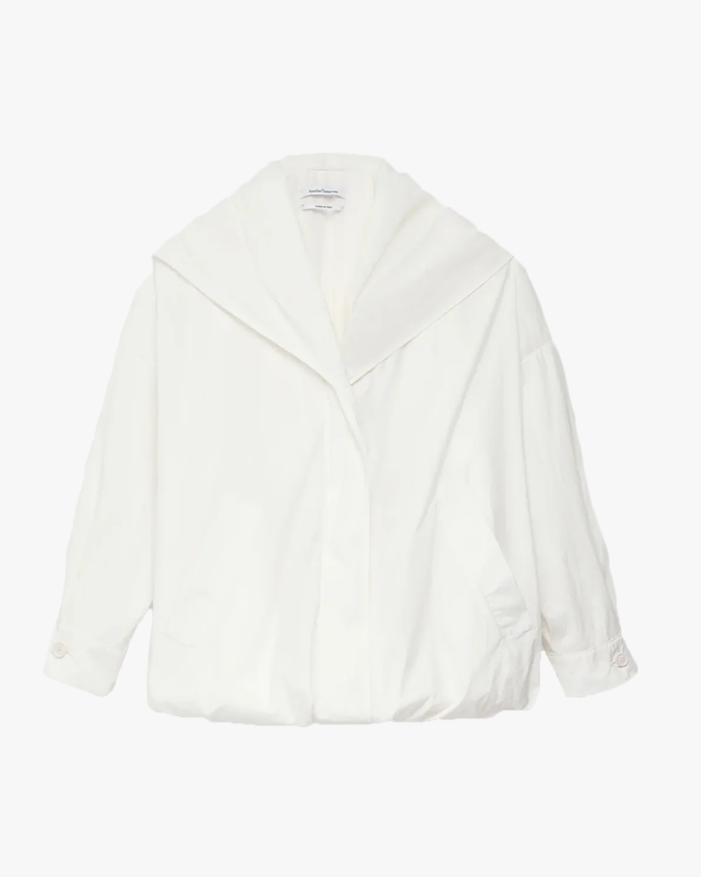 Another Tomorrow Cocoon Anorak in Off White – Nylon Women's Outerwear