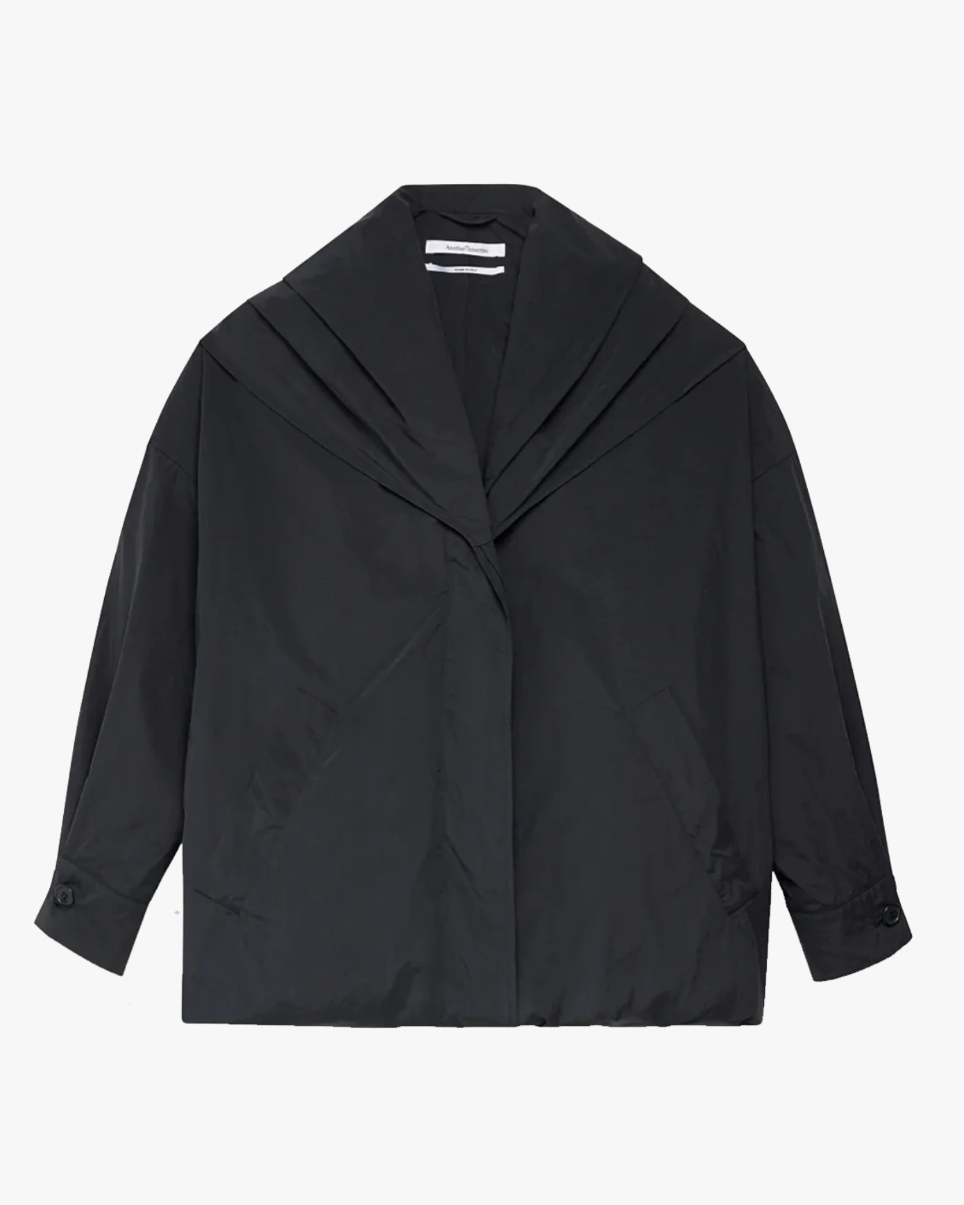 Another Tomorrow Cocoon Anorak in Black – Nylon Women's Outerwear