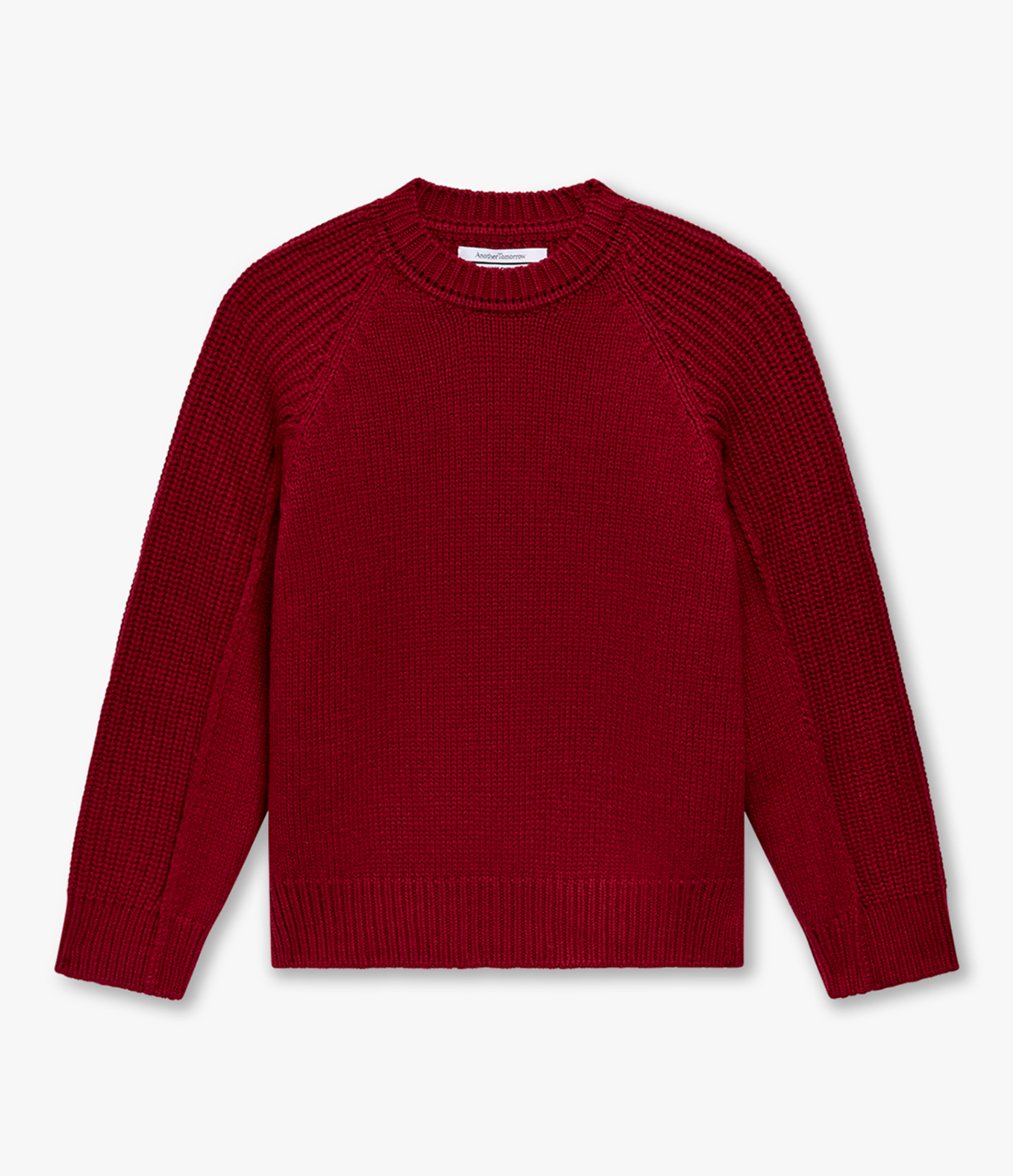 Another Tomorrow Cashmere Oversized Crewneck in Aubergine – Cashmere Women's Knitwear