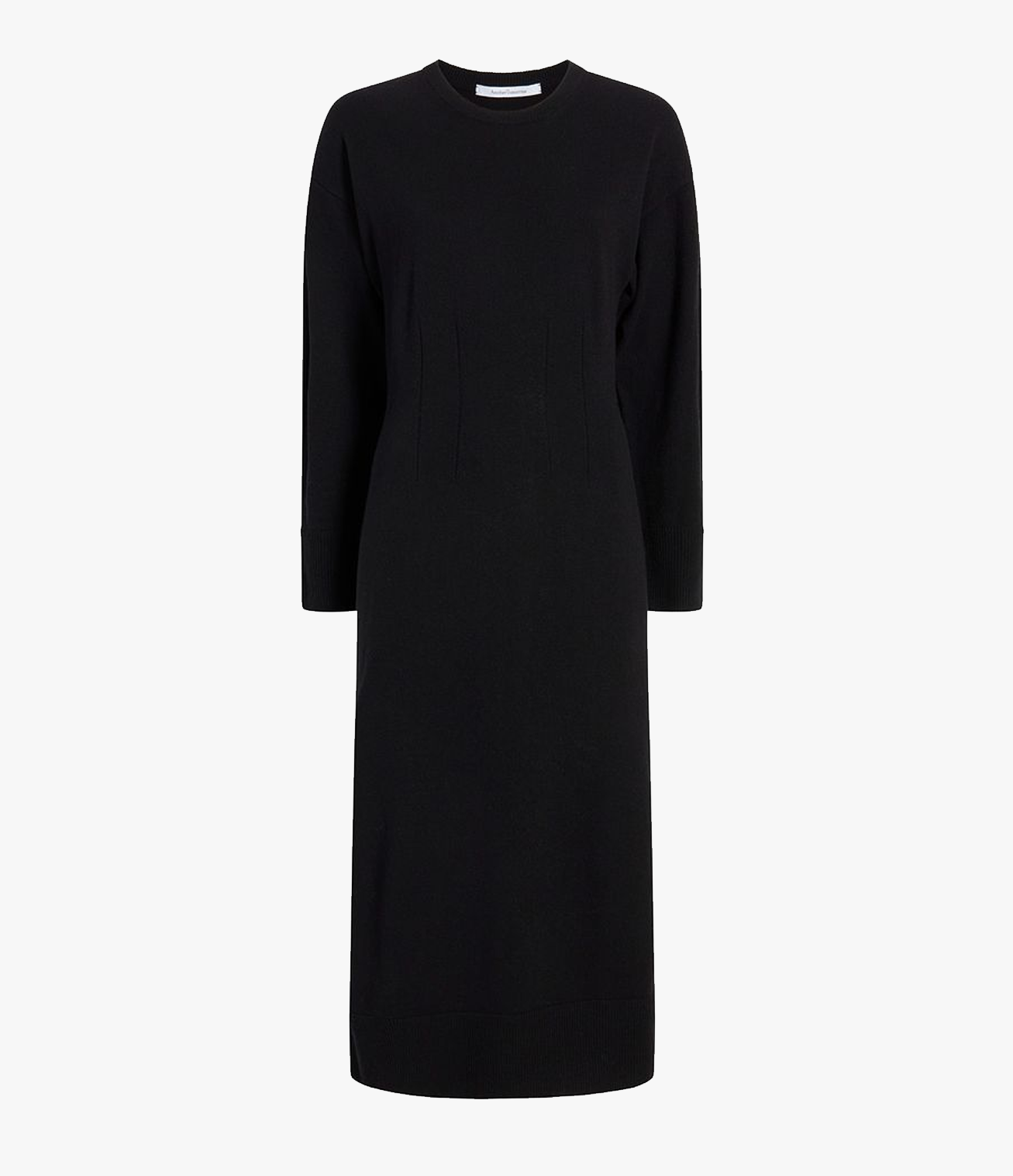Another Tomorrow Cashmere Crewneck Dress in Black – Cashmere Women's Dress