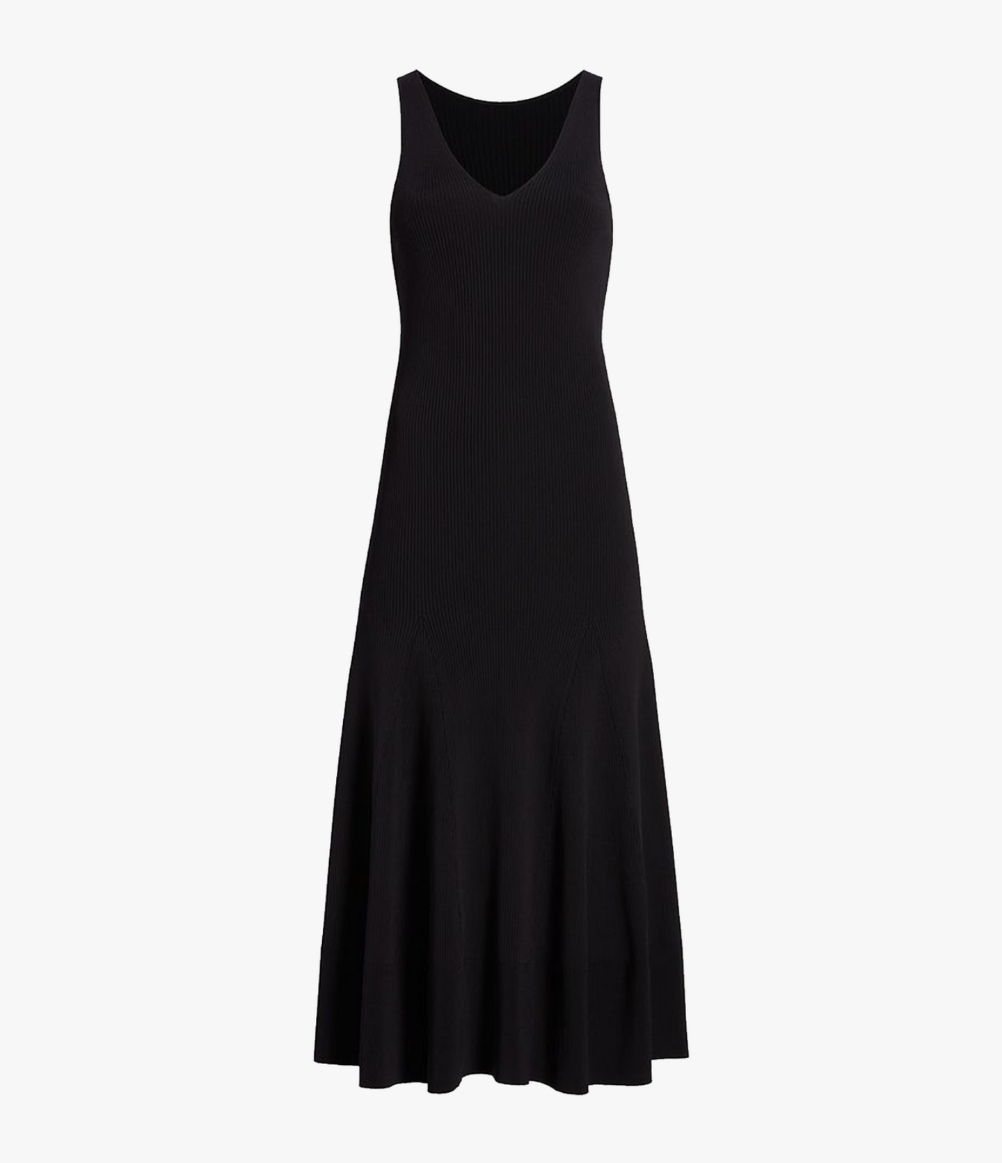 Another Tomorrow Deep V Tank Knit Dress in Black – Viscose Women's Dress