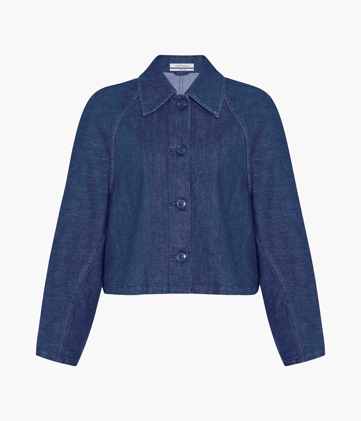 Another Tomorrow Denim Blouson in Indigo – Denim Women's Outerwear