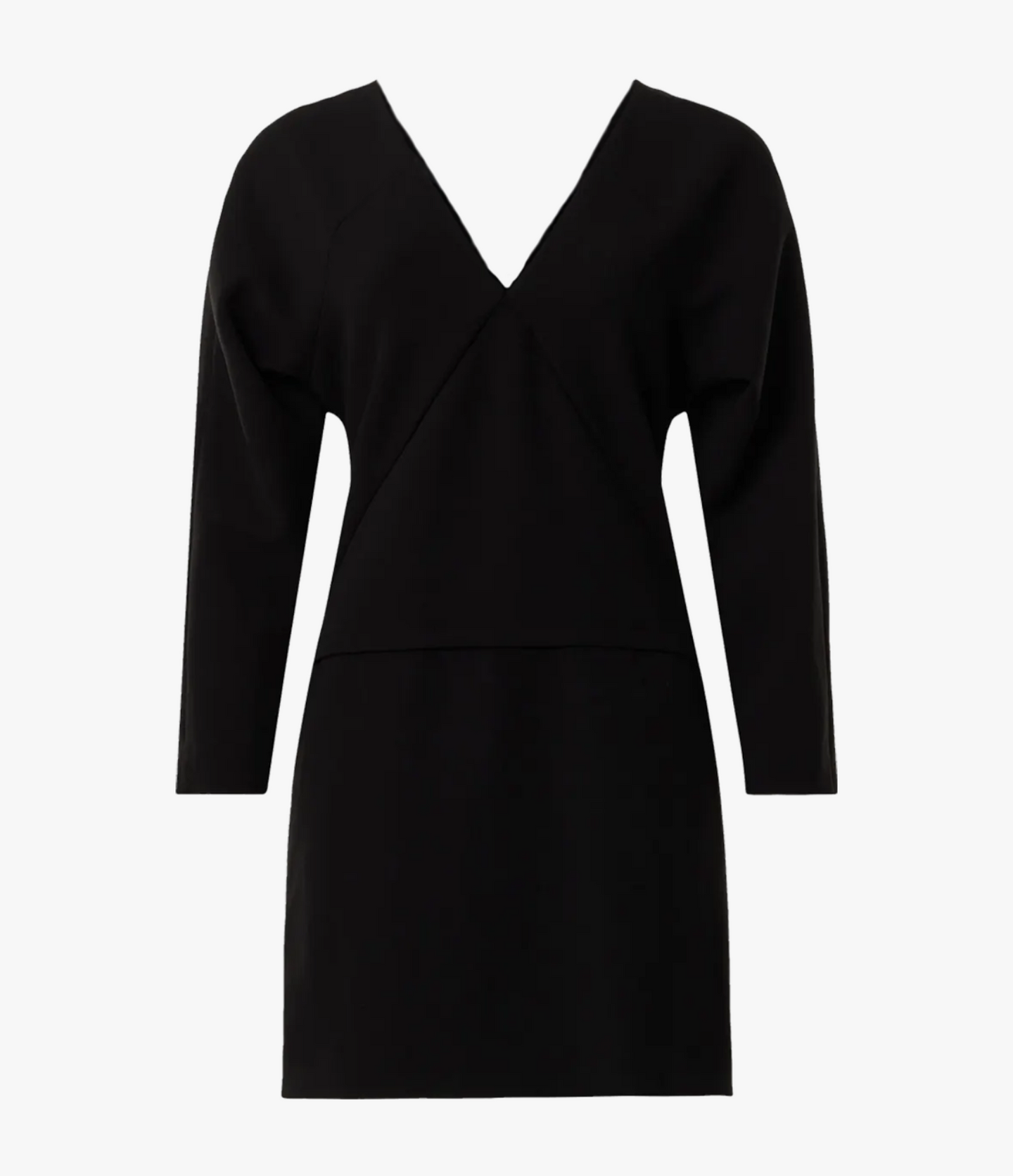 Another Tomorrow Dolman Sleeve Mini Dress in Black – Wool Women's Dress