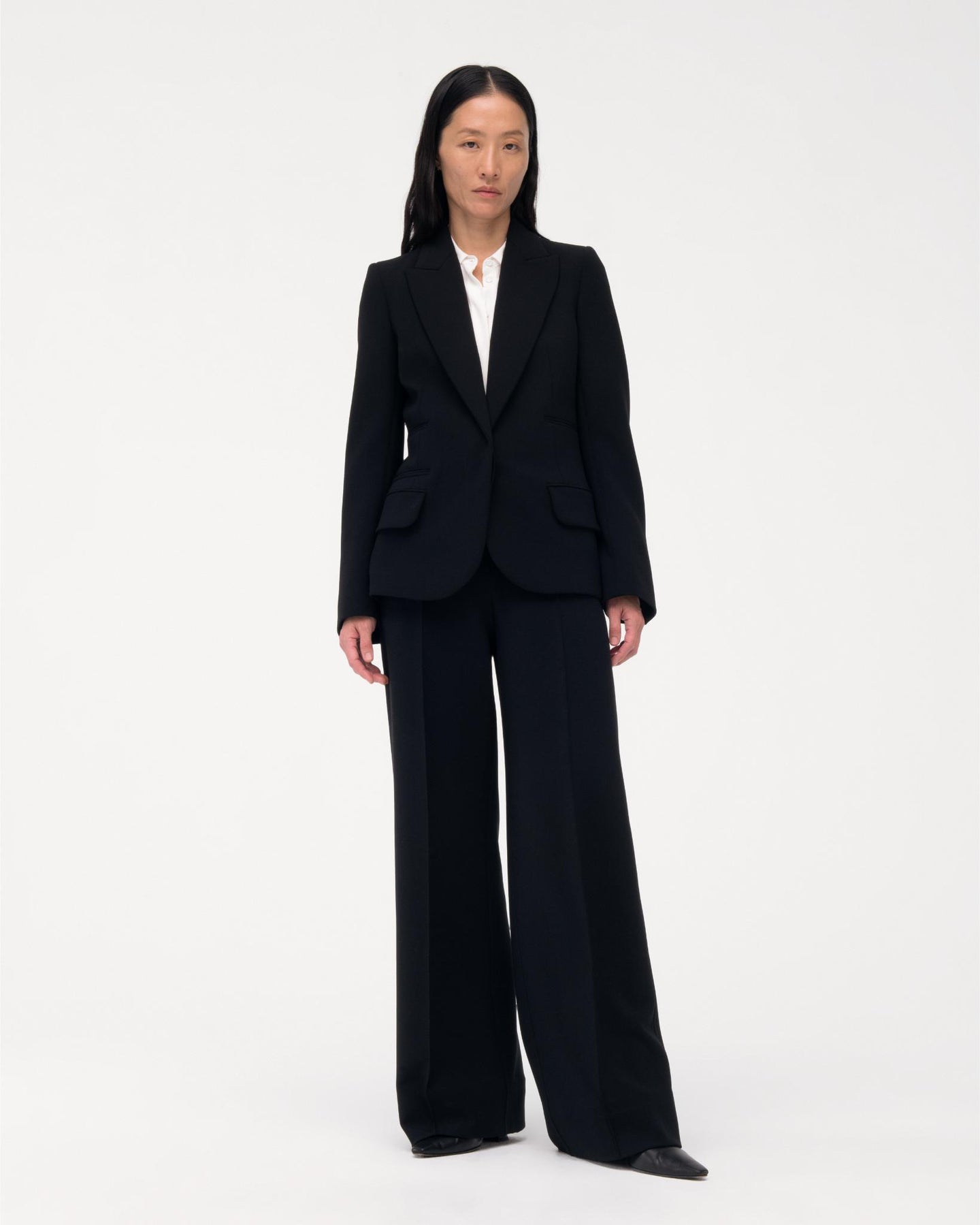 Another Tomorrow Doppio Jacket in Black – Wool Women's Jacket