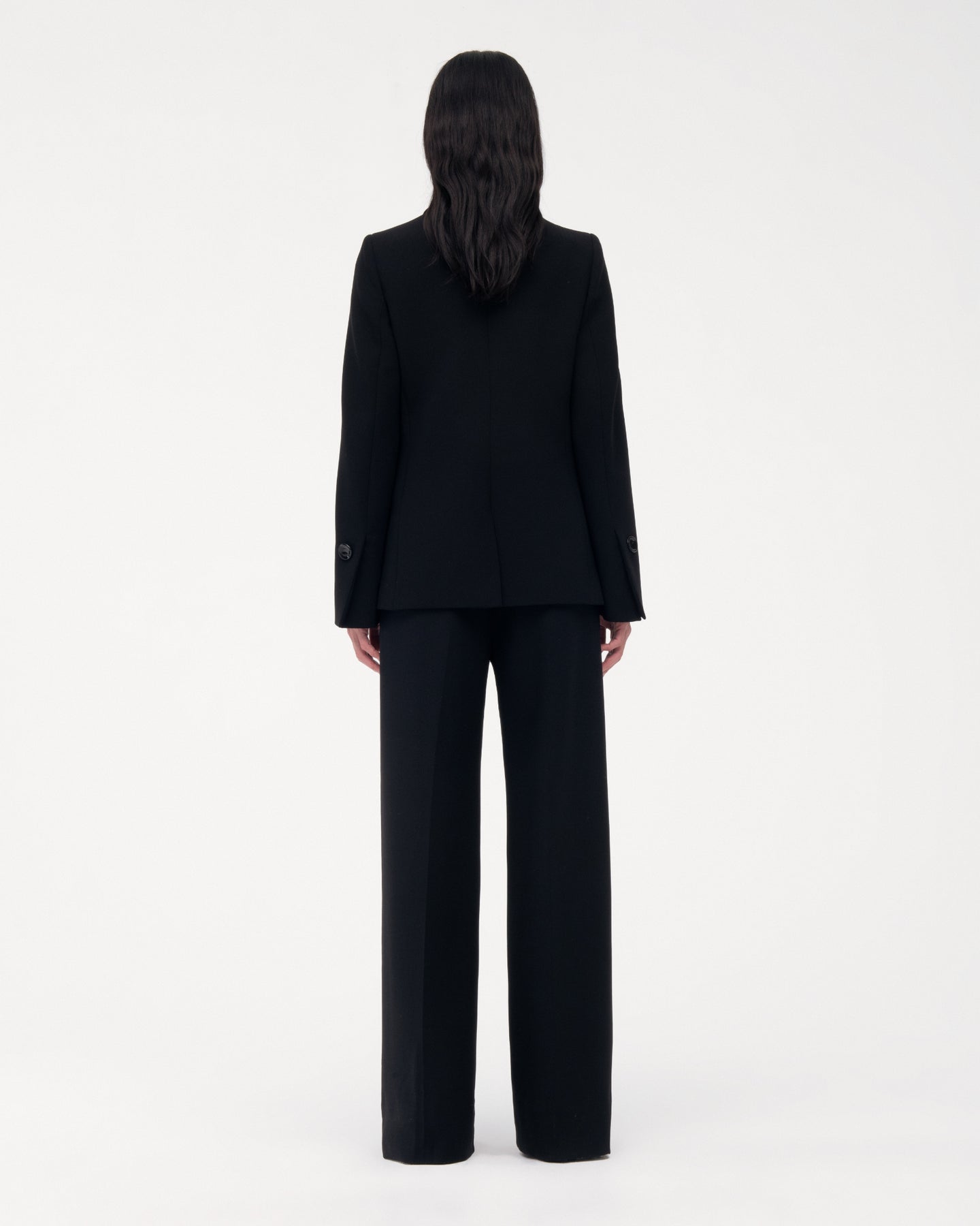 Another Tomorrow Doppio Jacket in Black – Wool Women's Jacket