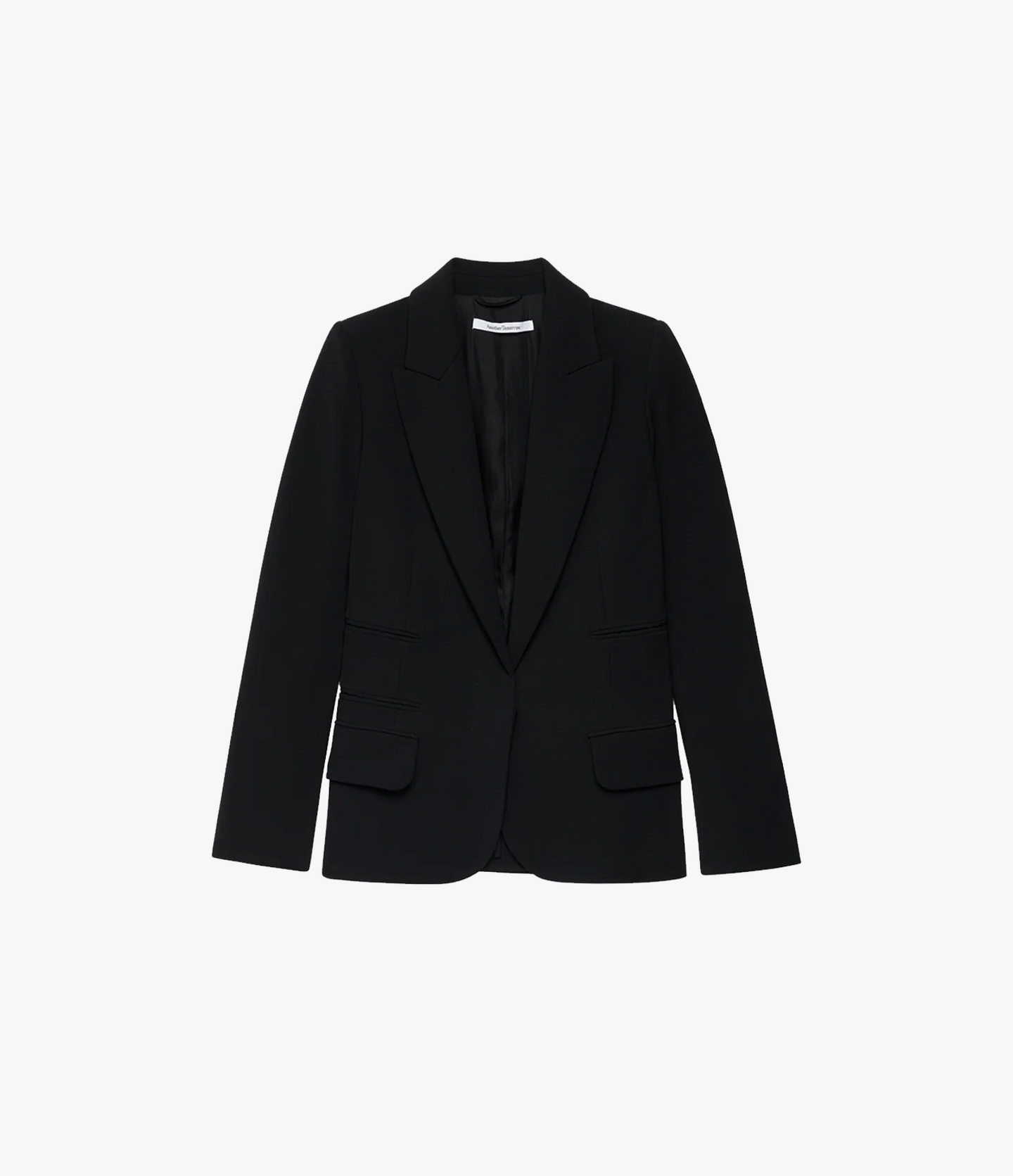 Another Tomorrow Doppio Jacket in Black – Wool Women's Jacket