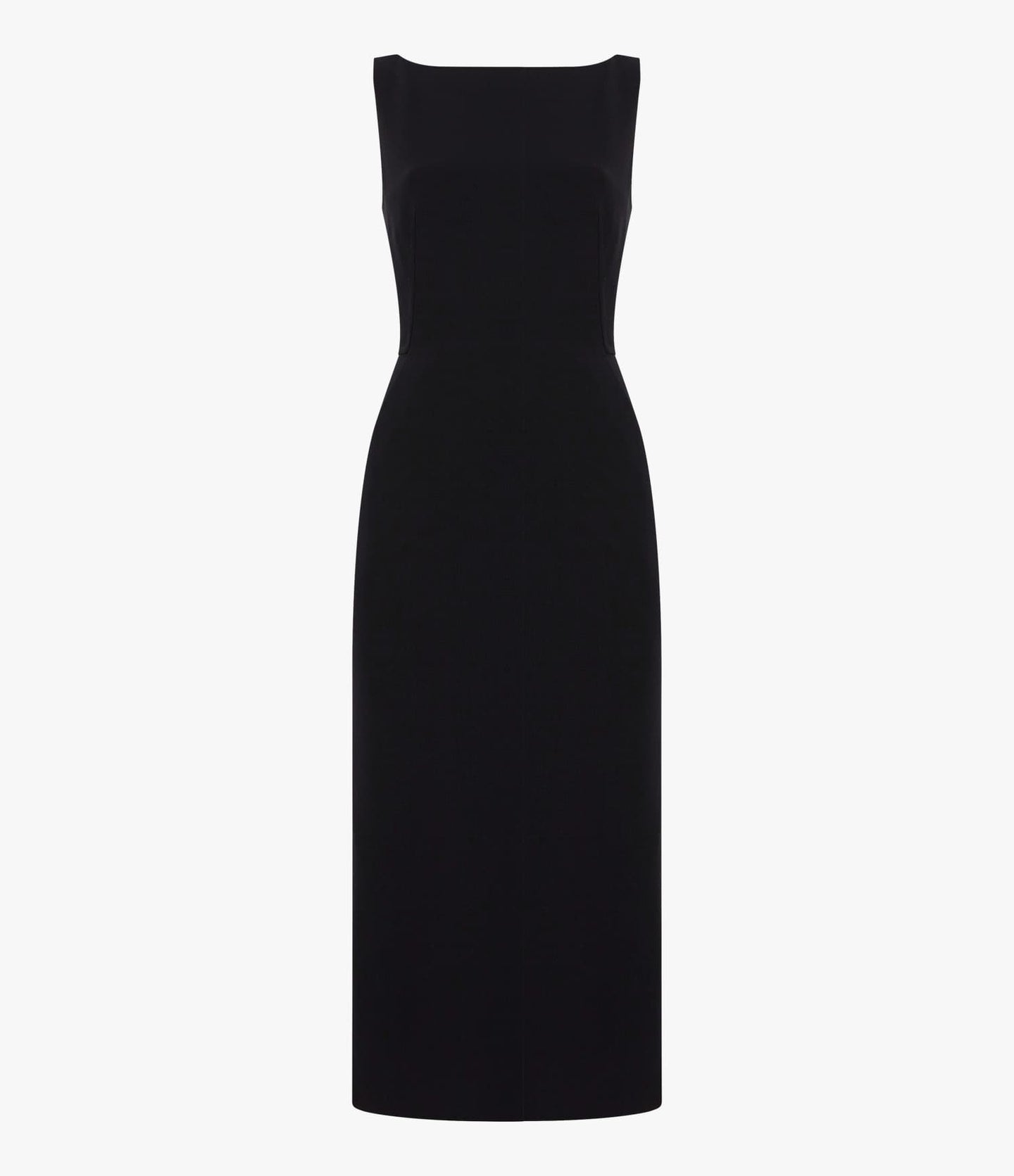 Another Tomorrow Doppio Boatneck Dress in Black – Wool Women's Dress