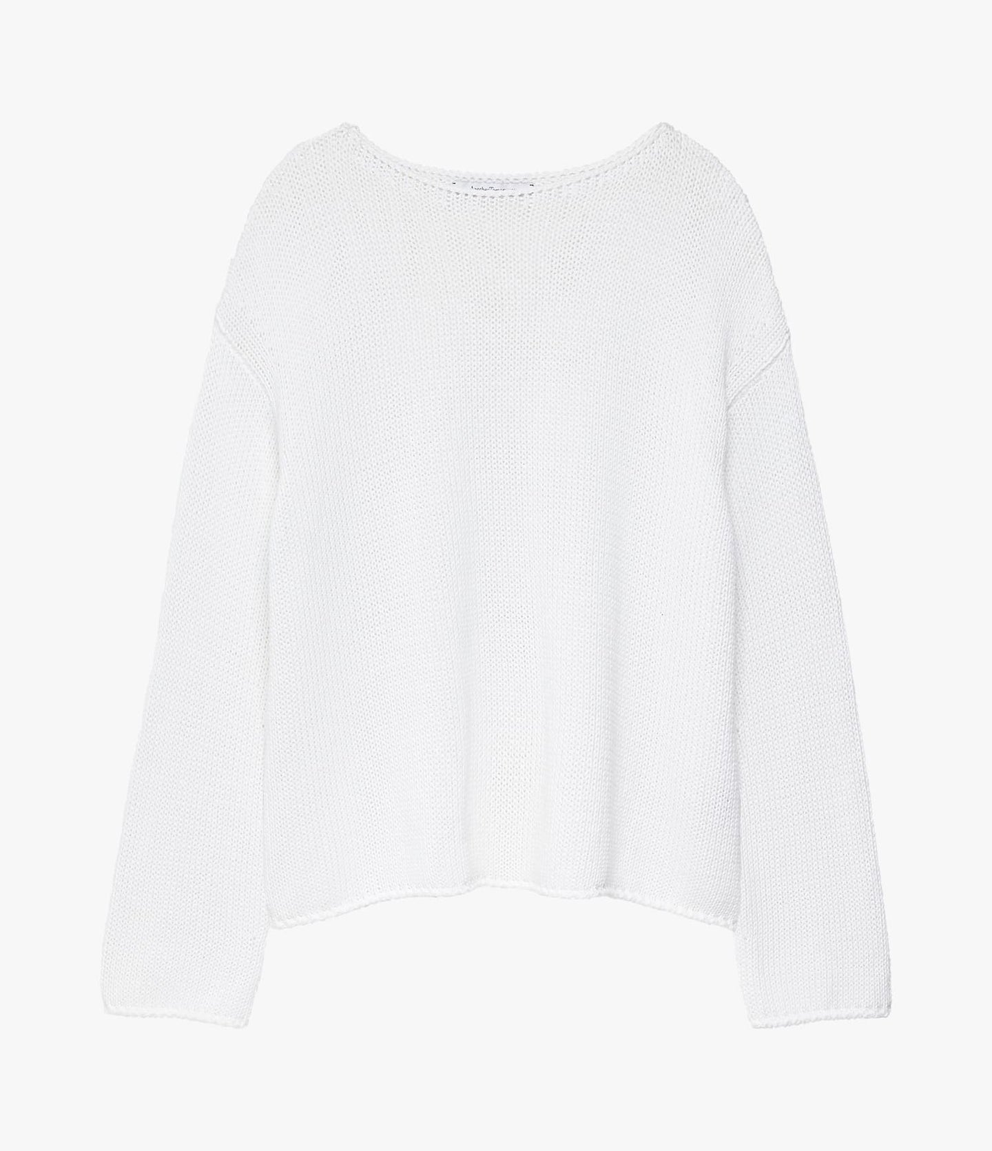 Draped Knit Sweater | White