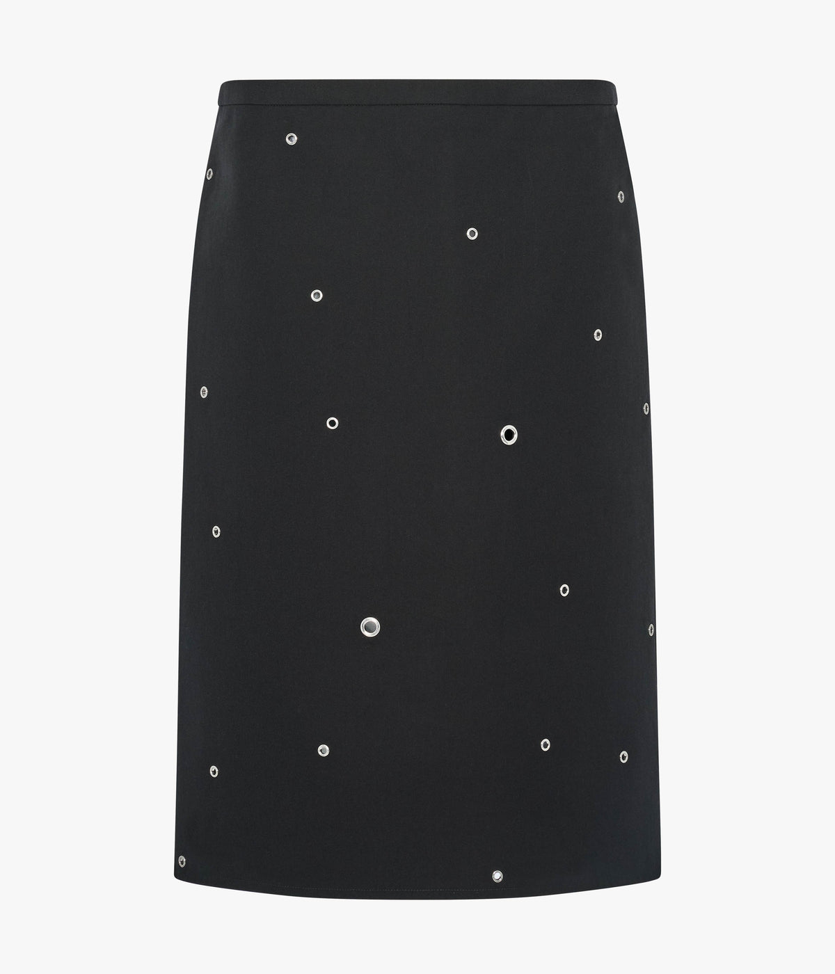 Another Tomorrow Eyelet Skirt in Black – Cotton Women's Skirt